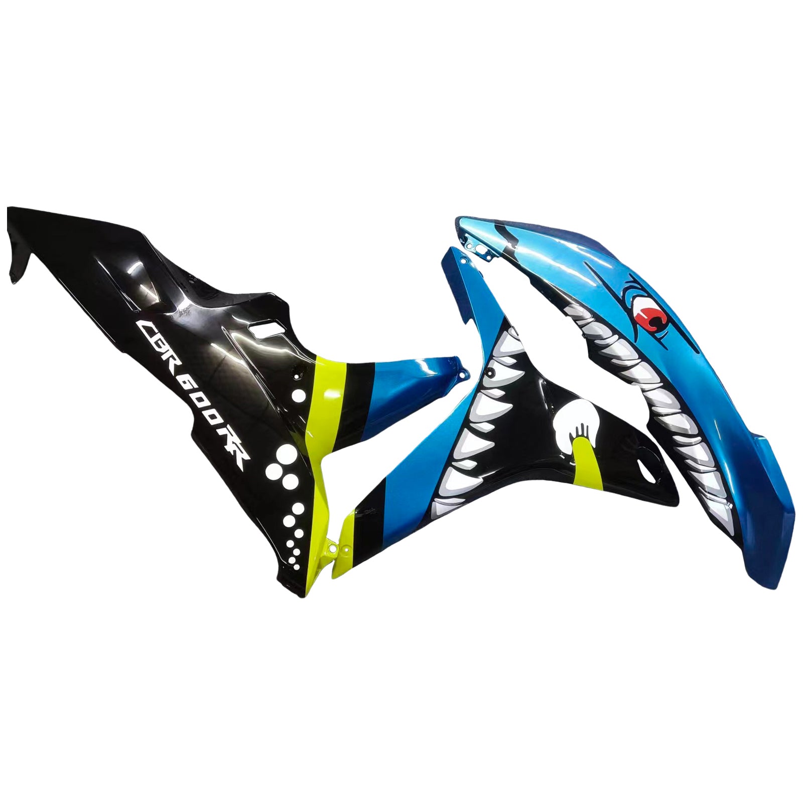 Amotopart Honda CBR600RR Vert 2007-2008&Kit de carénage Blue Monster