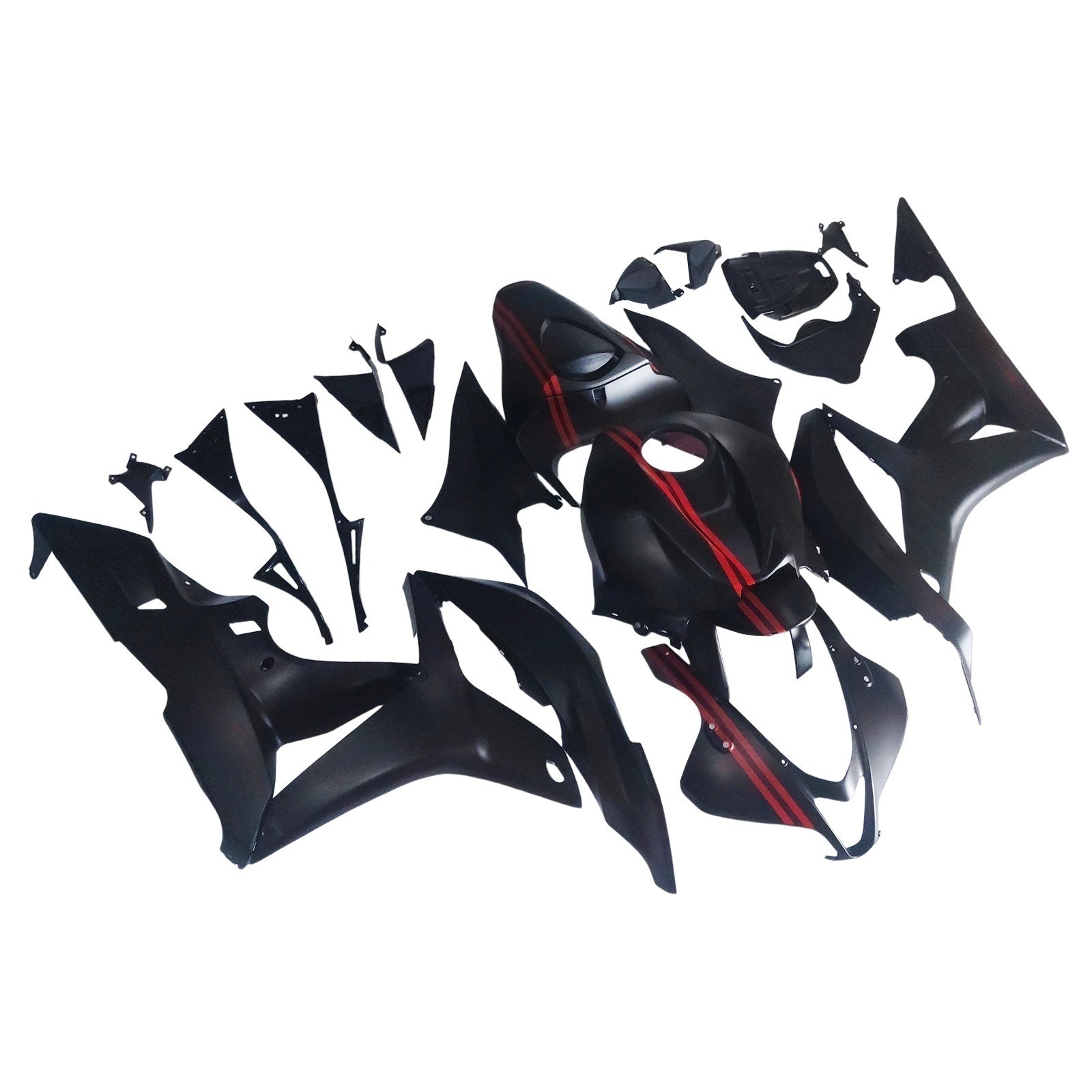 Amotopart 2007-2008 Honda CBR600RR Matte Black Red Fairing Kit