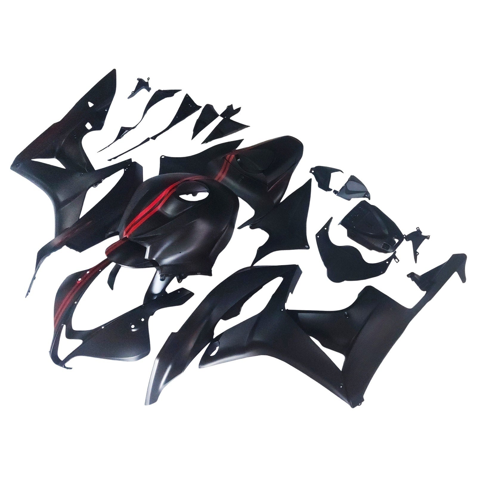Amotopart 2007-2008 Honda CBR600RR Matte Black Red Fairing Kit