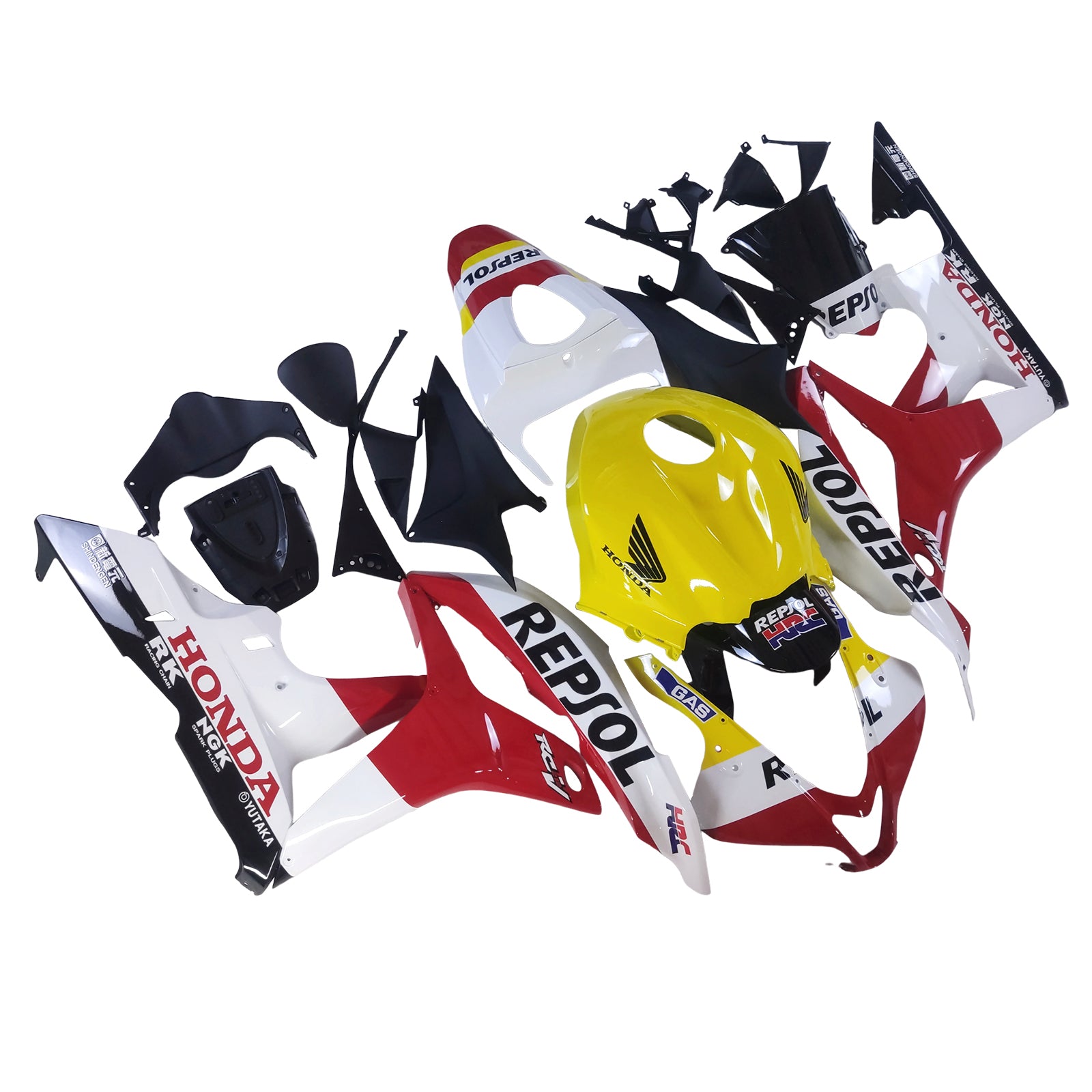 Amotopart 2007-2008 Honda CBR600RR RED WHITE WHITE RAKING KIT