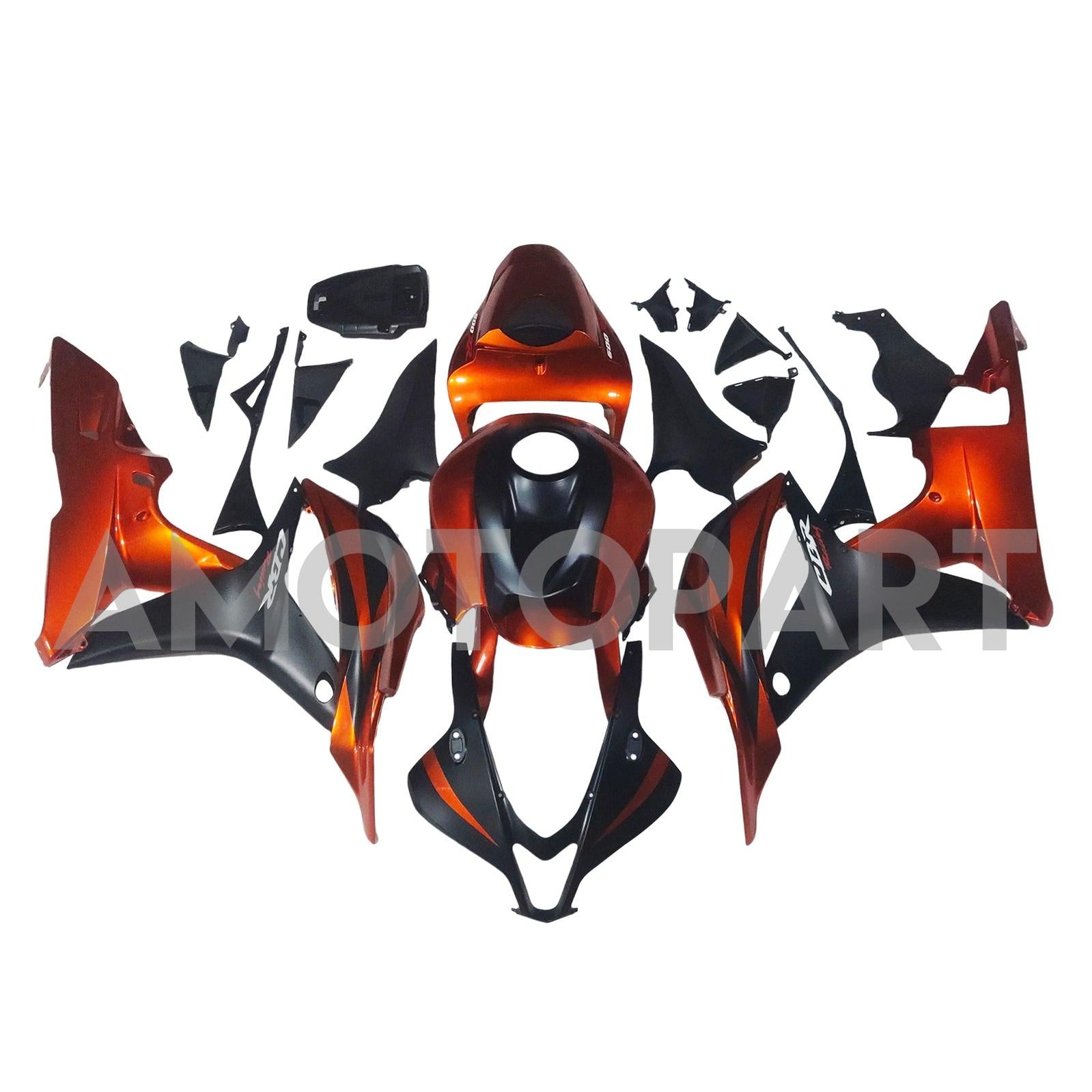 Amotopart 2007-2008 ホンダ CBR600RR レッド ブラック フェアリングキット