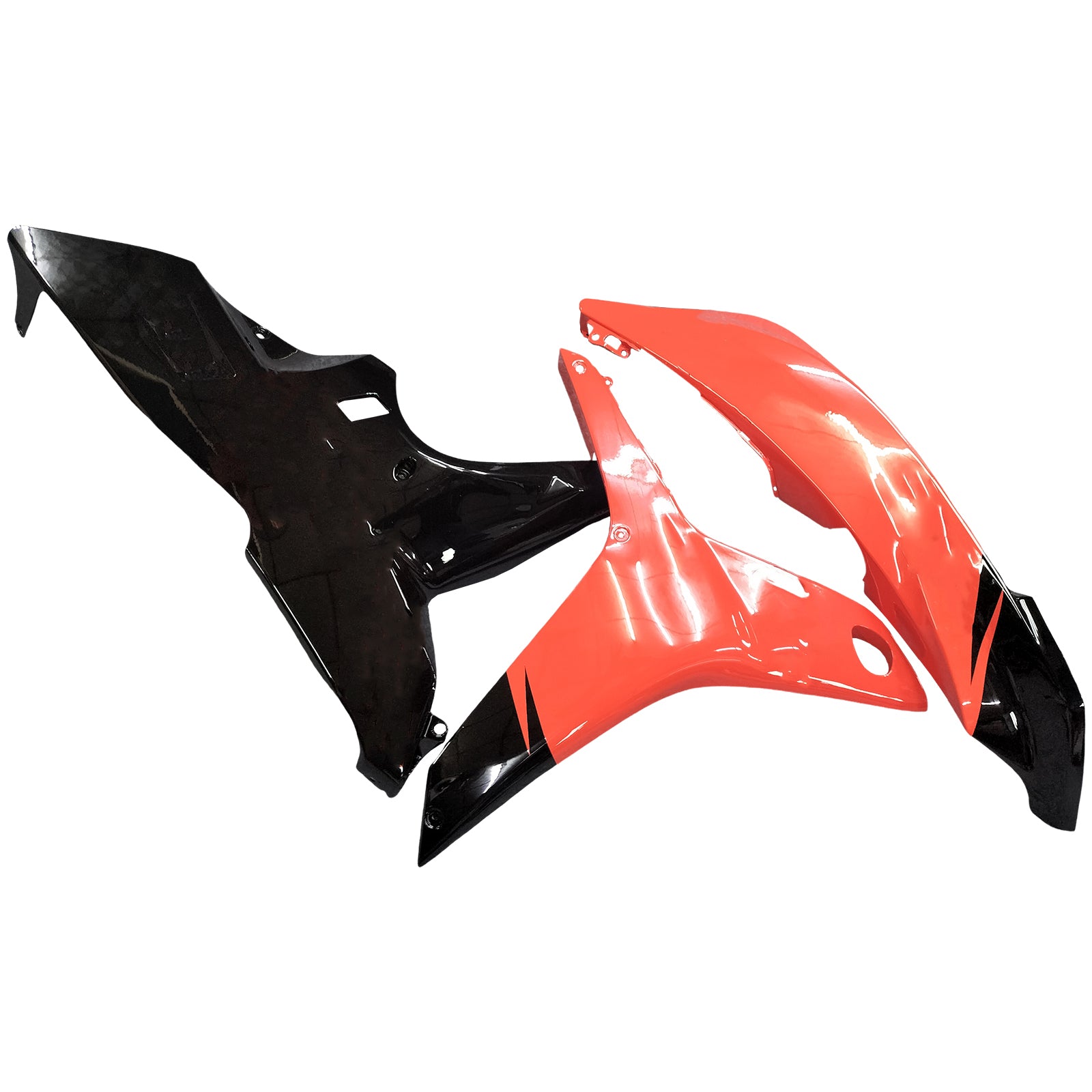 Amotopart 2007-2008 Honda CBR600RR Orange&Kit de carénage noir