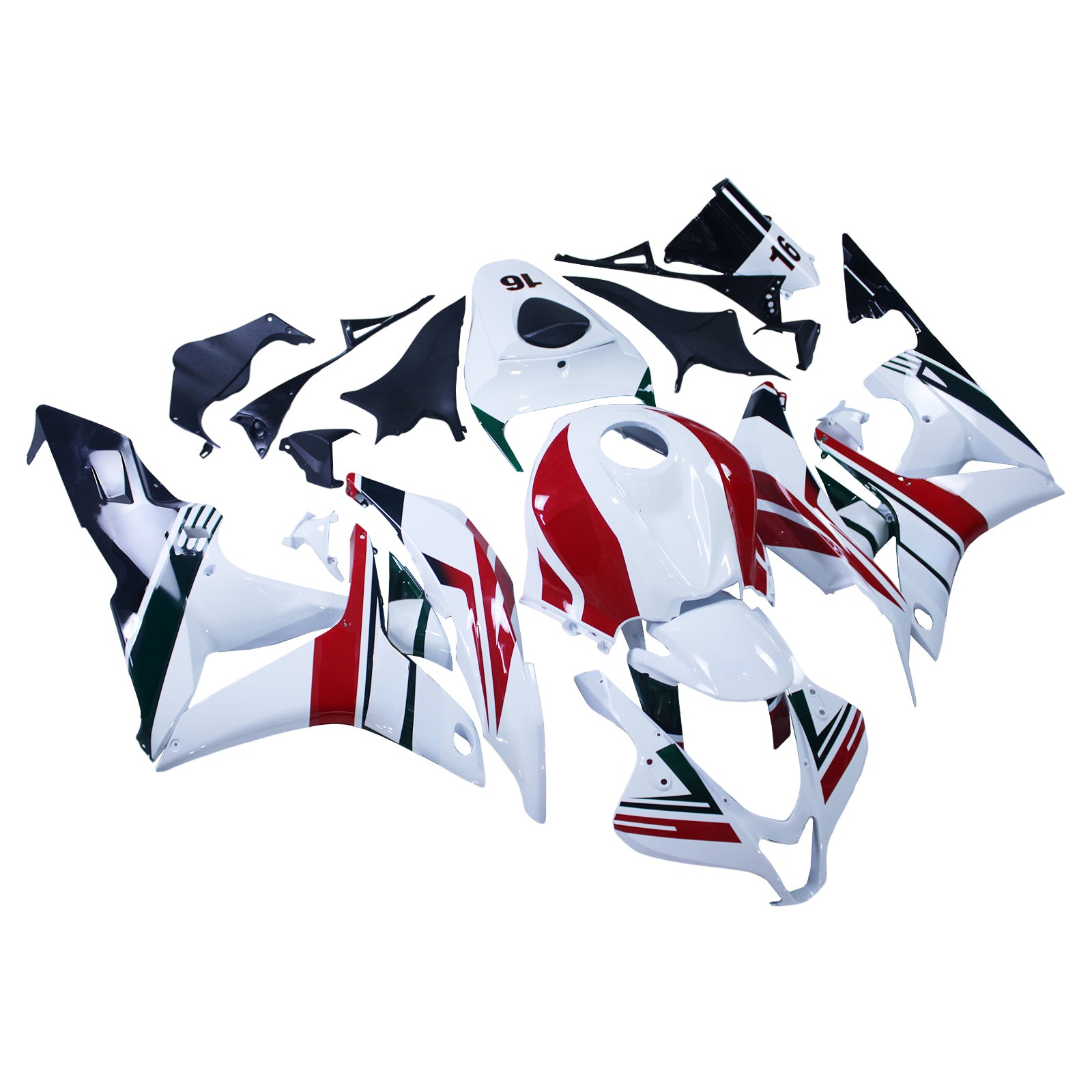 AMOTOPART 2007-2008 Honda CBR600RR VIT RED Green Fairing Kit