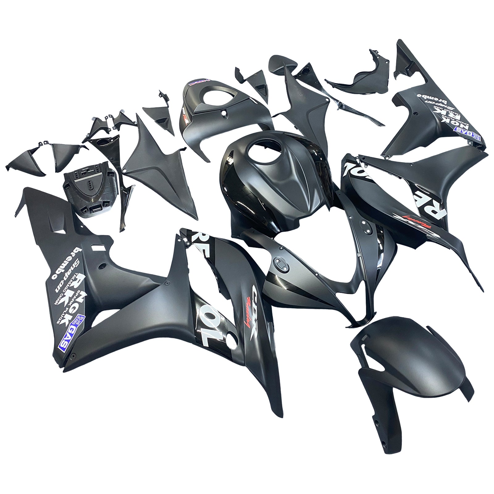 Amotopart 2007-2008 Honda CBR600RR Kit de carenado negro blanco rojo
