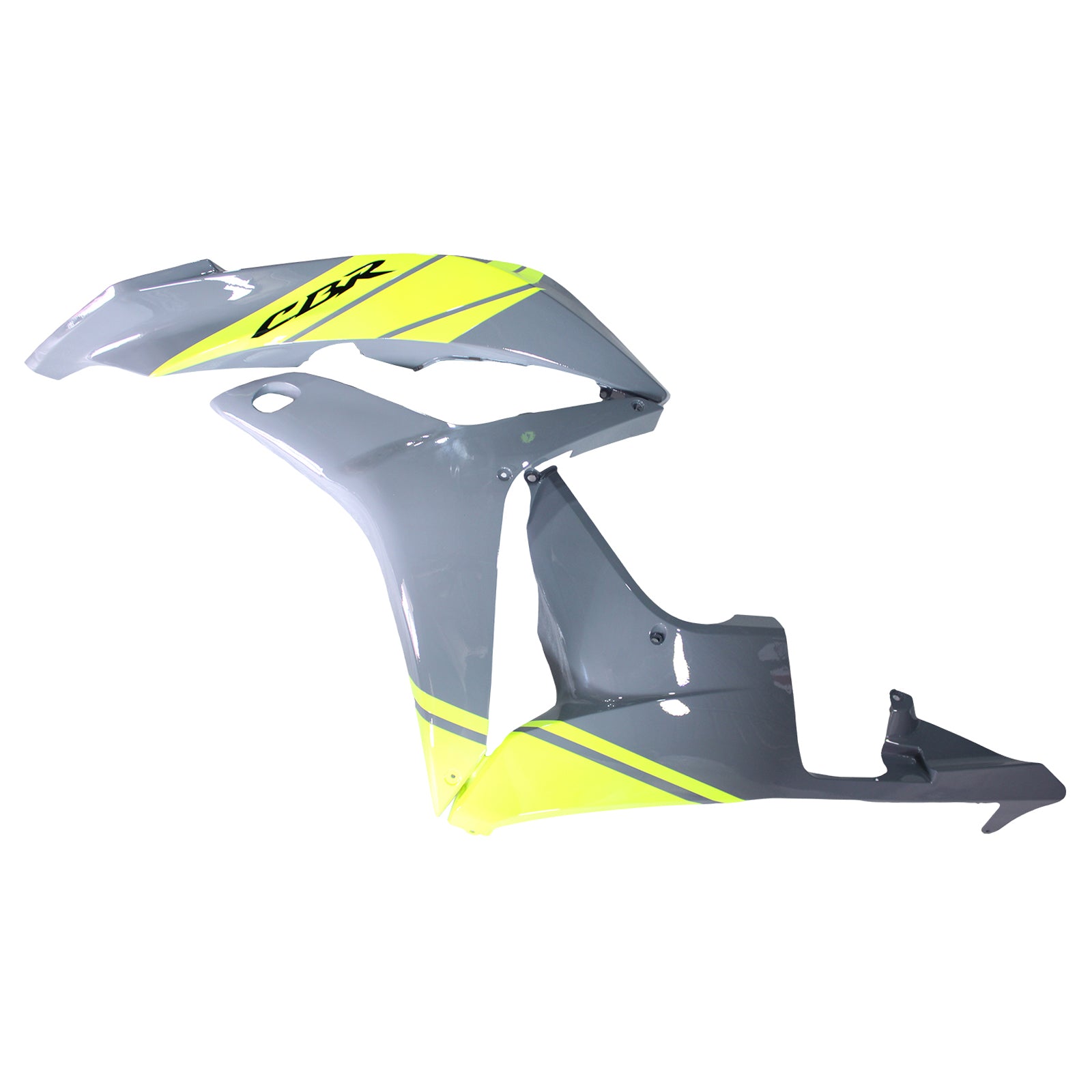 Amotopart 2007-2008 Honda CBR600RR Grey Yellow Fairing Kit