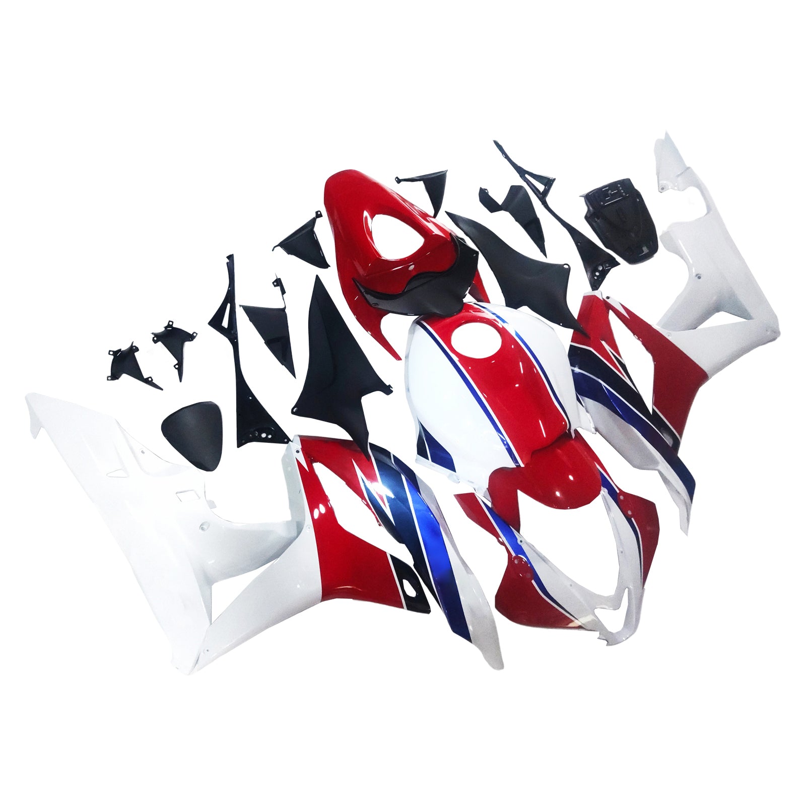 Amotopart 2007-2008 Honda CBR600RR White Red Blue Fairing Kit