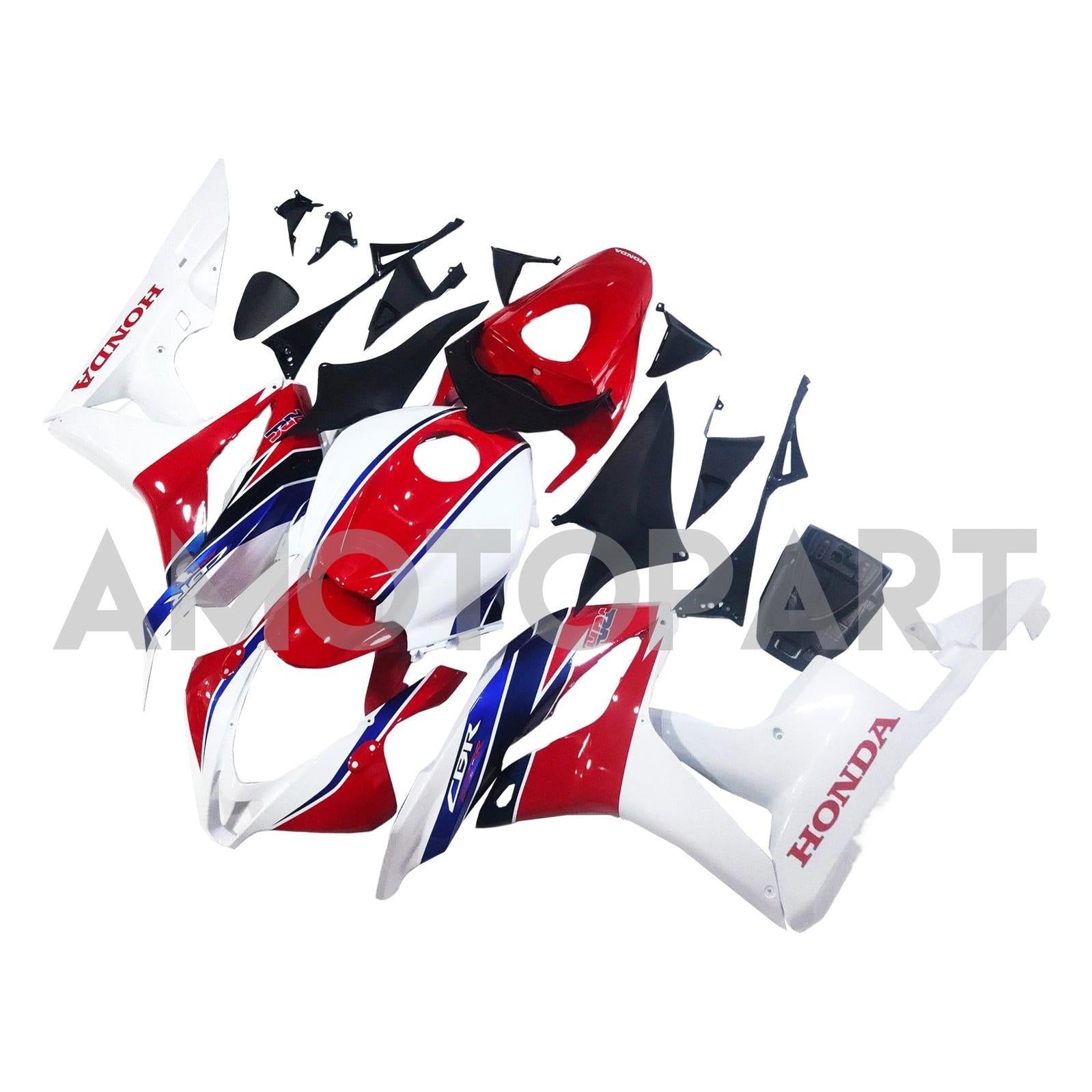 Amotopart 2007-2008 Honda CBR600RR White Red Blue Fairing Kit