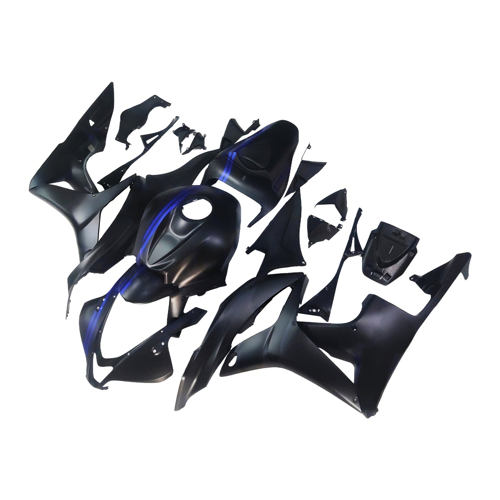 Amotopart 2007-2008 ホンダ CBR600RR ブラック ブルー フェアリングキット