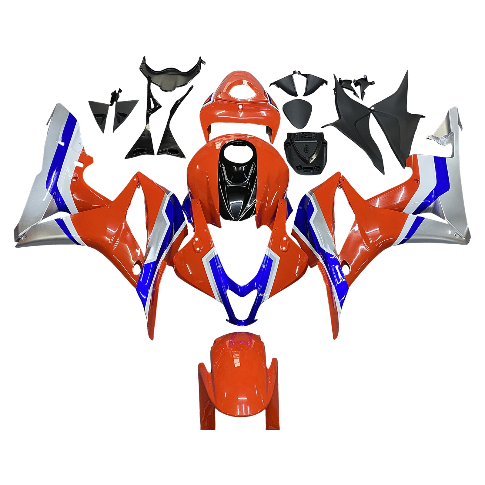 AMOTOPT 2007-2008 HONDA CBR600RR KIT de carenagem branca azul laranja