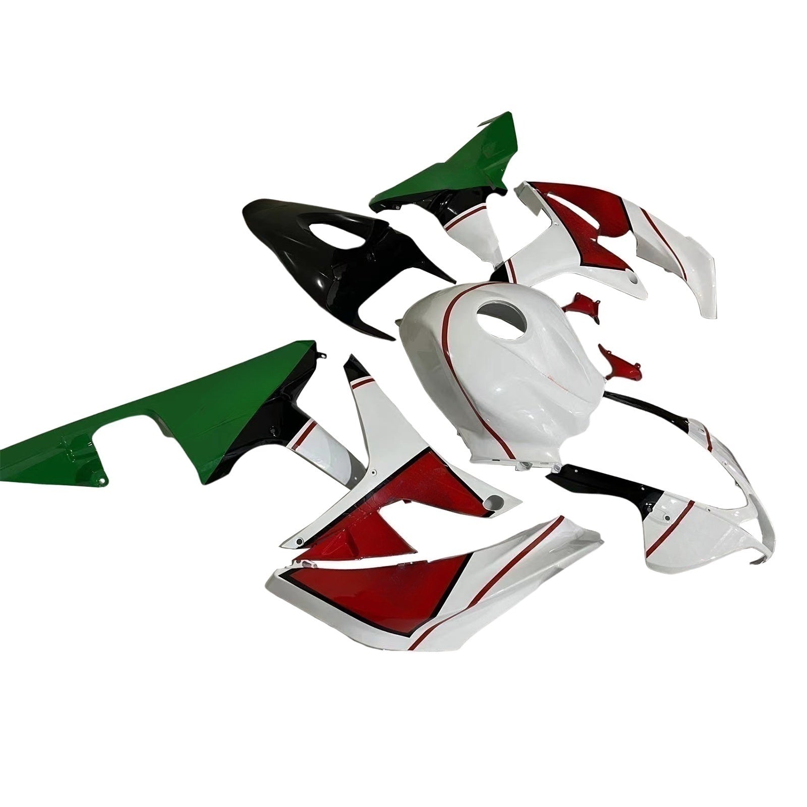 Amotopart 2007-2008 Honda CBR600RR Grün&Rotes Verkleidungsset
