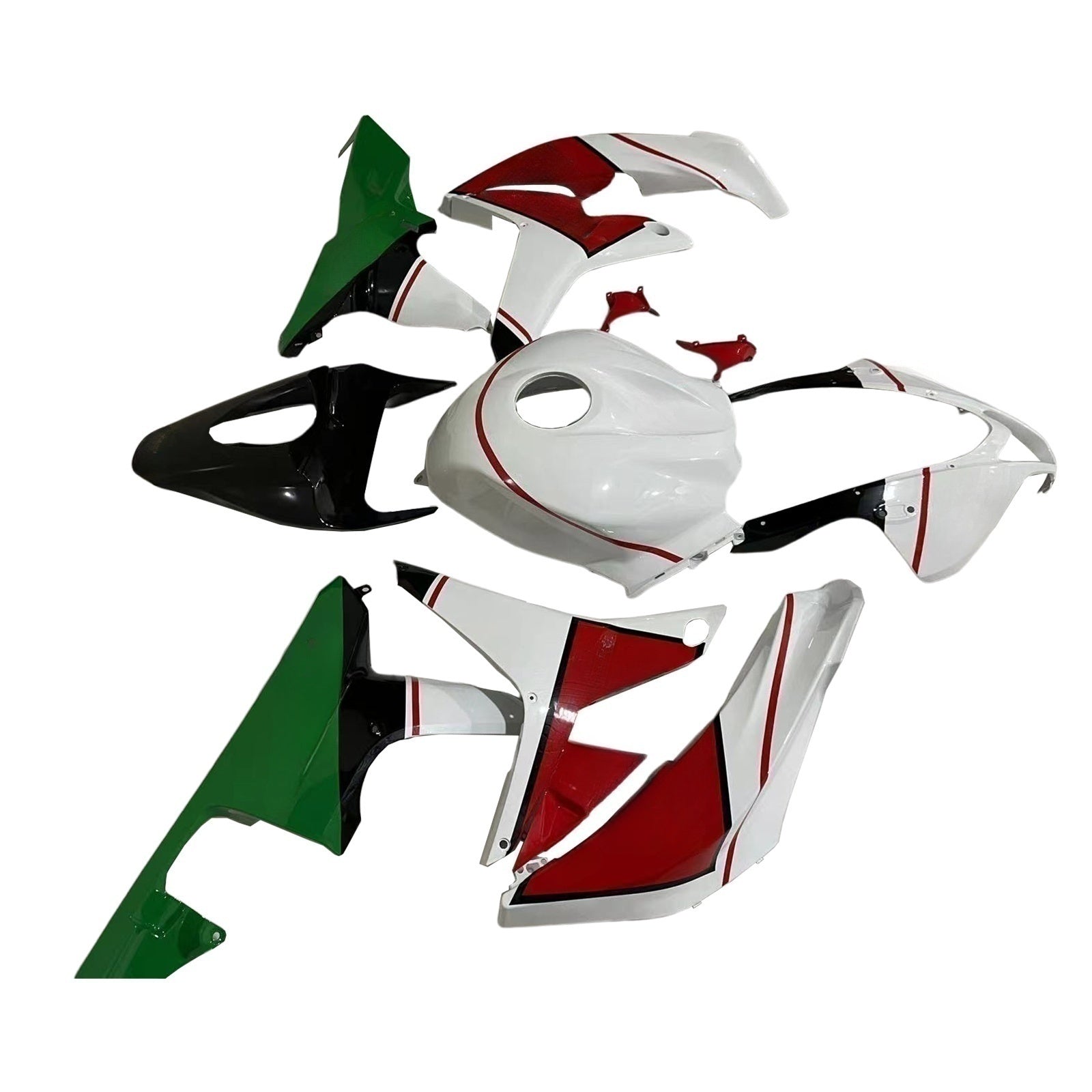 Amotopart 2007-2008 Honda CBR600RR Grün&Rotes Verkleidungsset