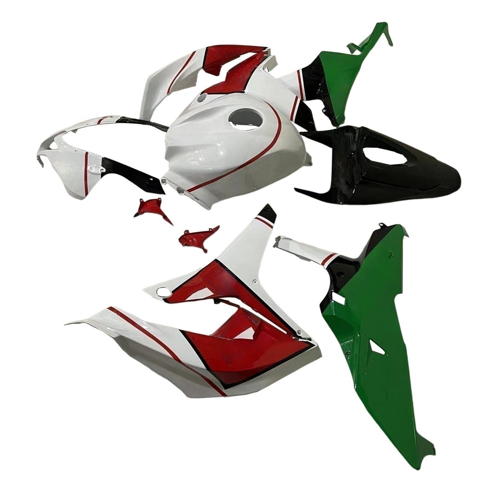 Amotopart 2007-2008 Honda CBR600RR Grün&Rotes Verkleidungsset
