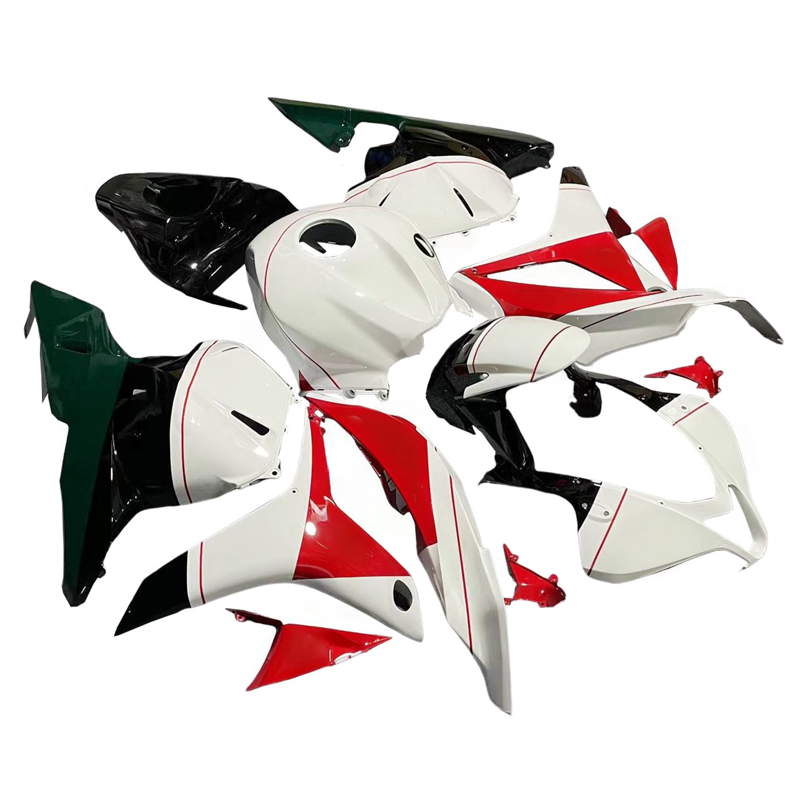 Amotopart 2009-2012 Honda CBR600RR White&Red Fairing Kit