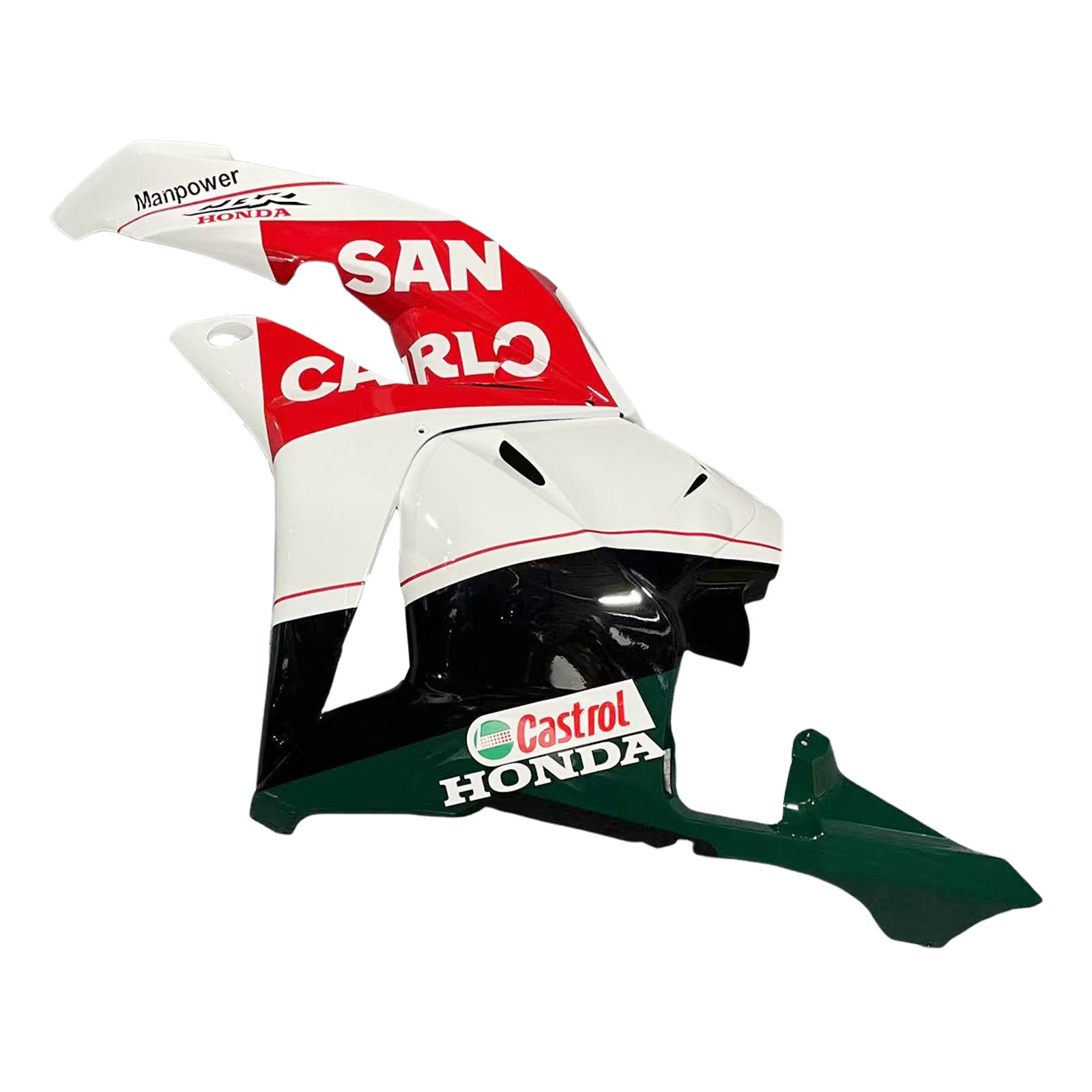 Amotopart 2009–2012 Honda CBR600RR Weiß&Rotes Verkleidungsset