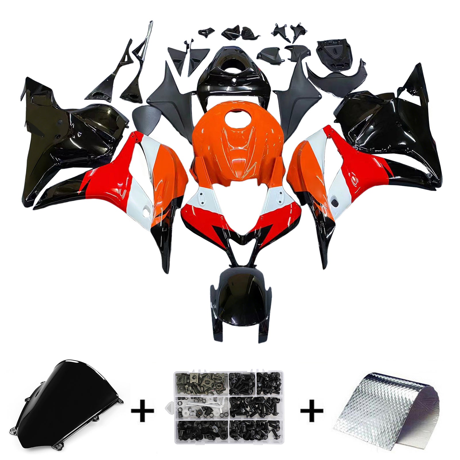 Amotopart 2009-2012 Honda CBR600RR Red&Orange Repjol Fairing Kit
