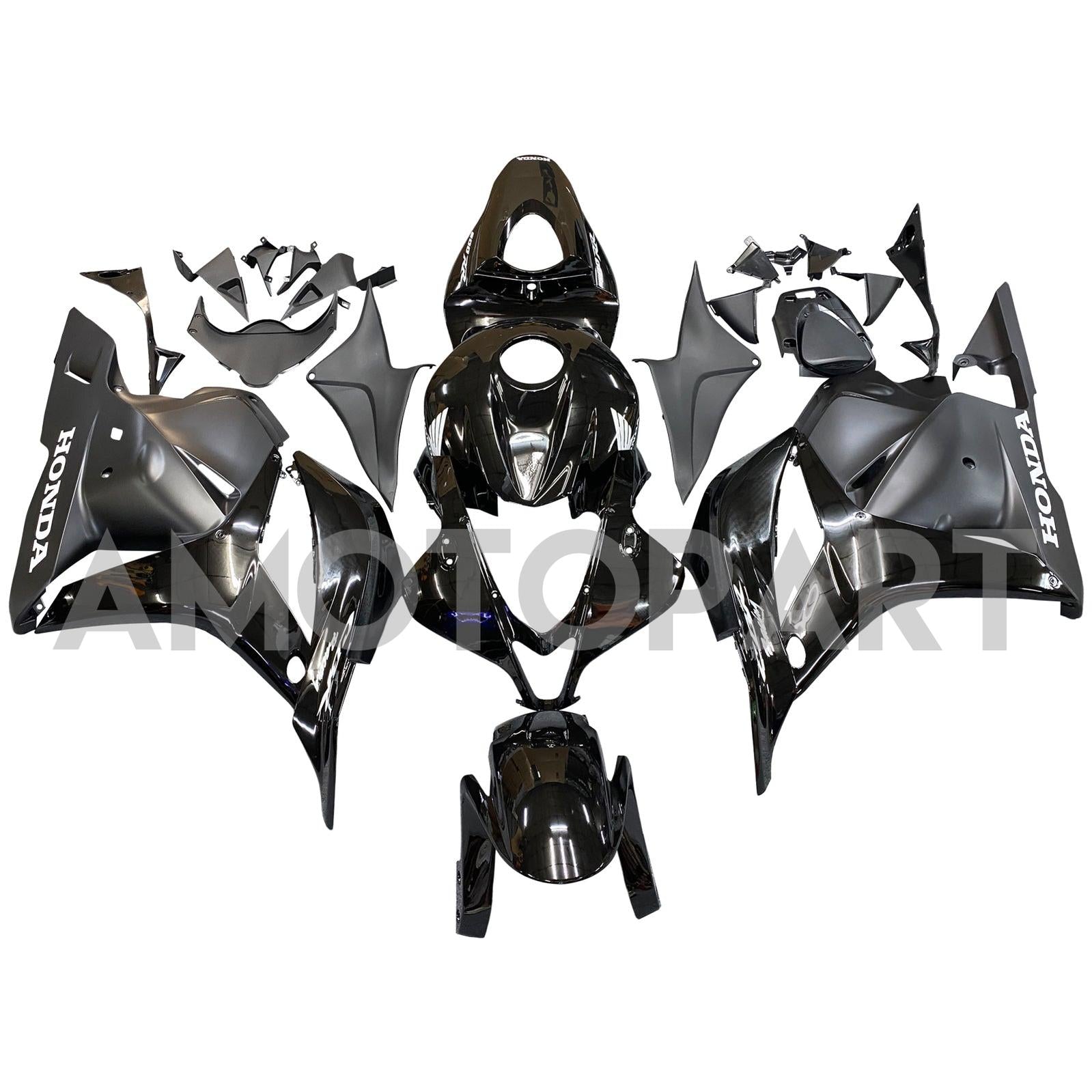Amotopart 2009-2012 Honda CBR600RR Gloss&Matte Black Fairing Kit