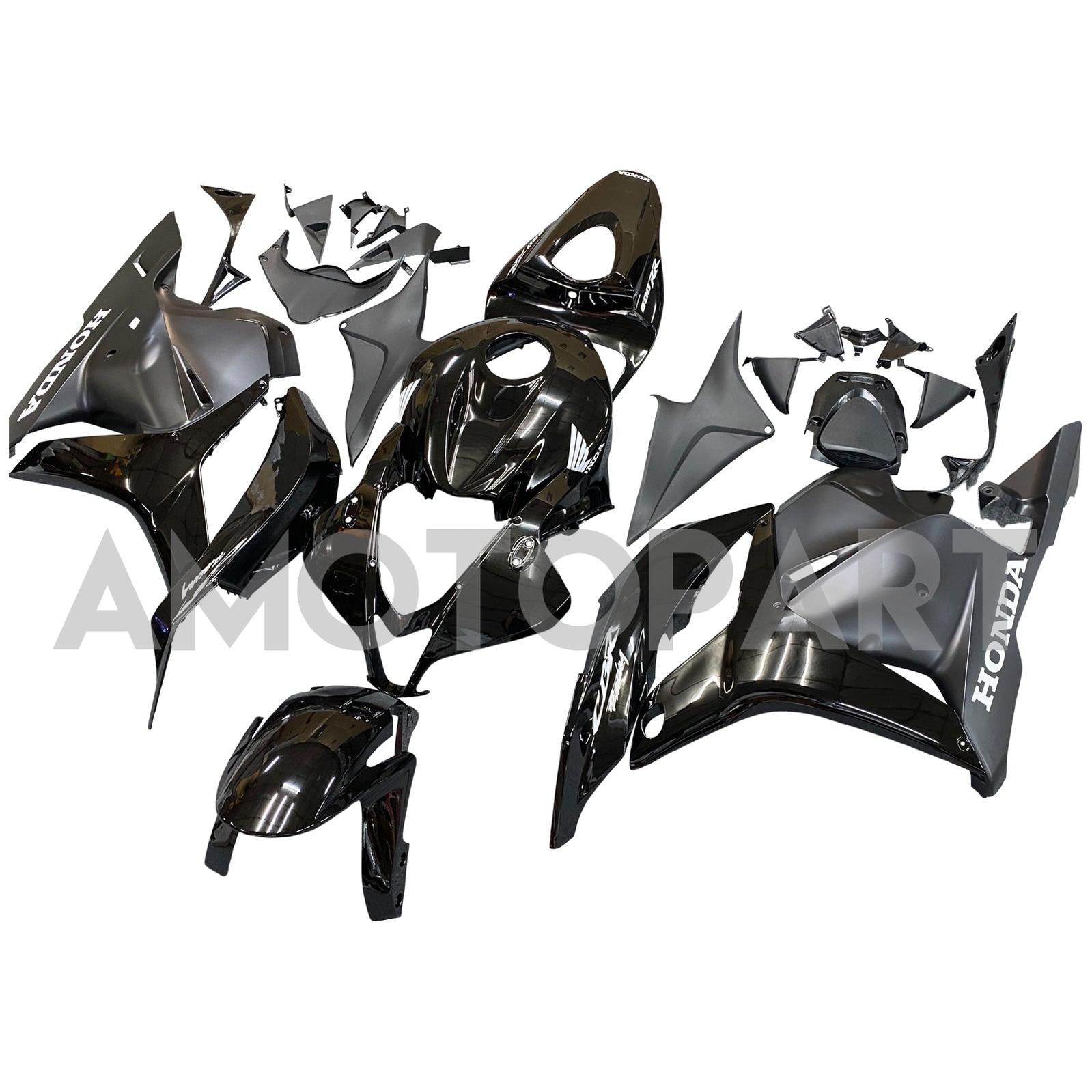 Amotopart 2009-2012 Honda CBR600RR Gloss&Matte Black Fairing Kit