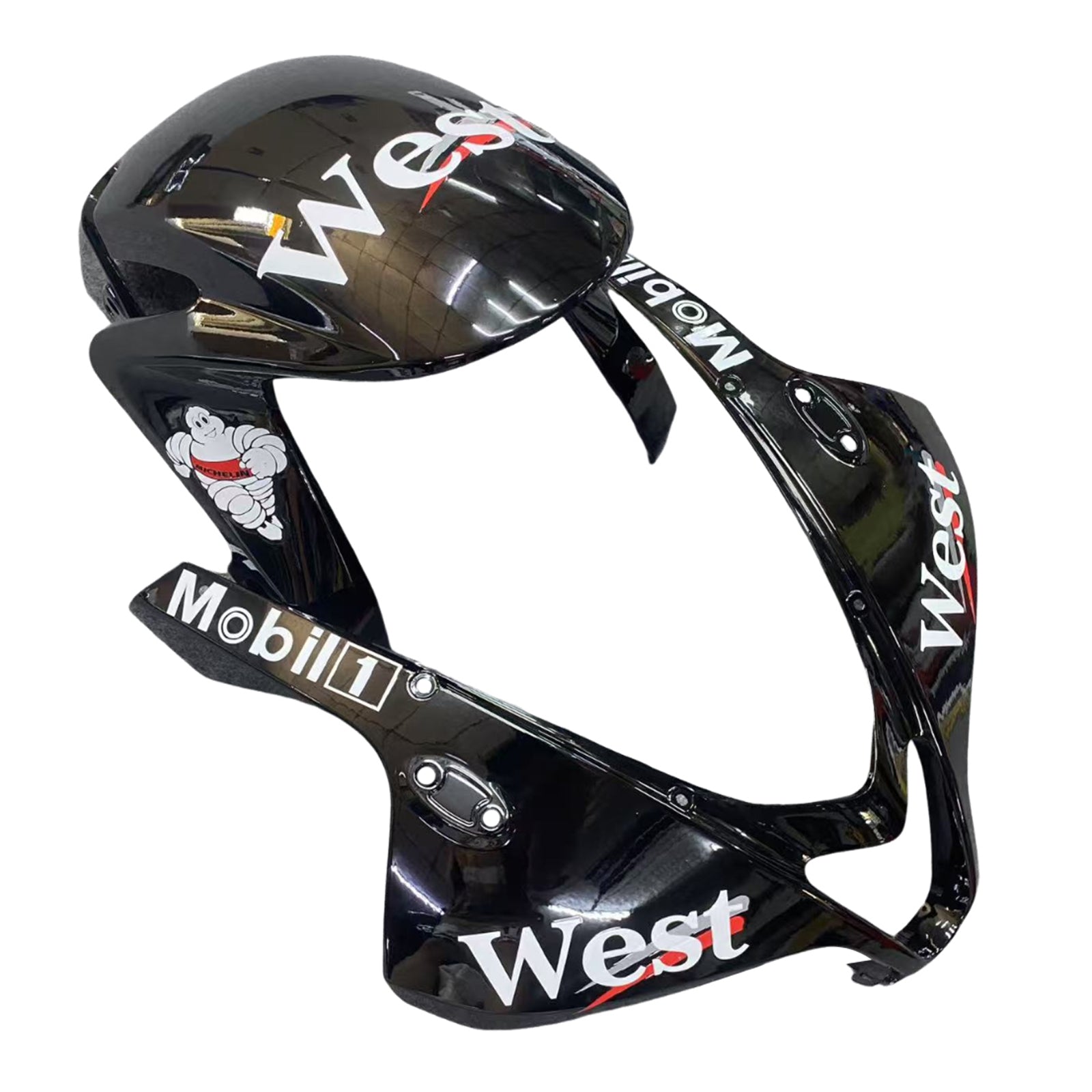 Amotopart 2009-2012 Honda CBR600RR White&Black Logos Fairing Kit