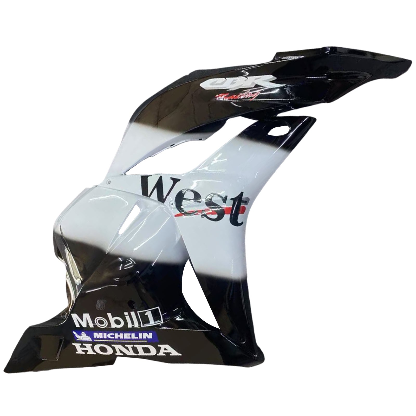 Amotopart 2009-2012 Honda CBR600RR White&Black Logos Fairing Kit