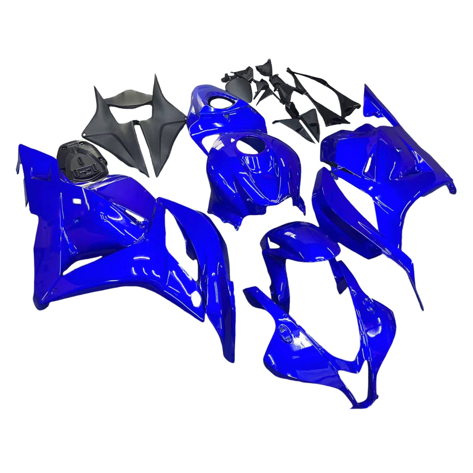 Amotopart 2009-2012 Honda CBR600RR Blue & Red Flame Fairing Kit