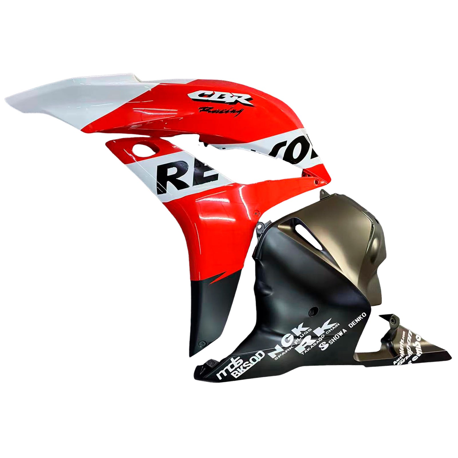 Amotopart 2009-2012 Honda CBR600RR White Red Fairing Kit