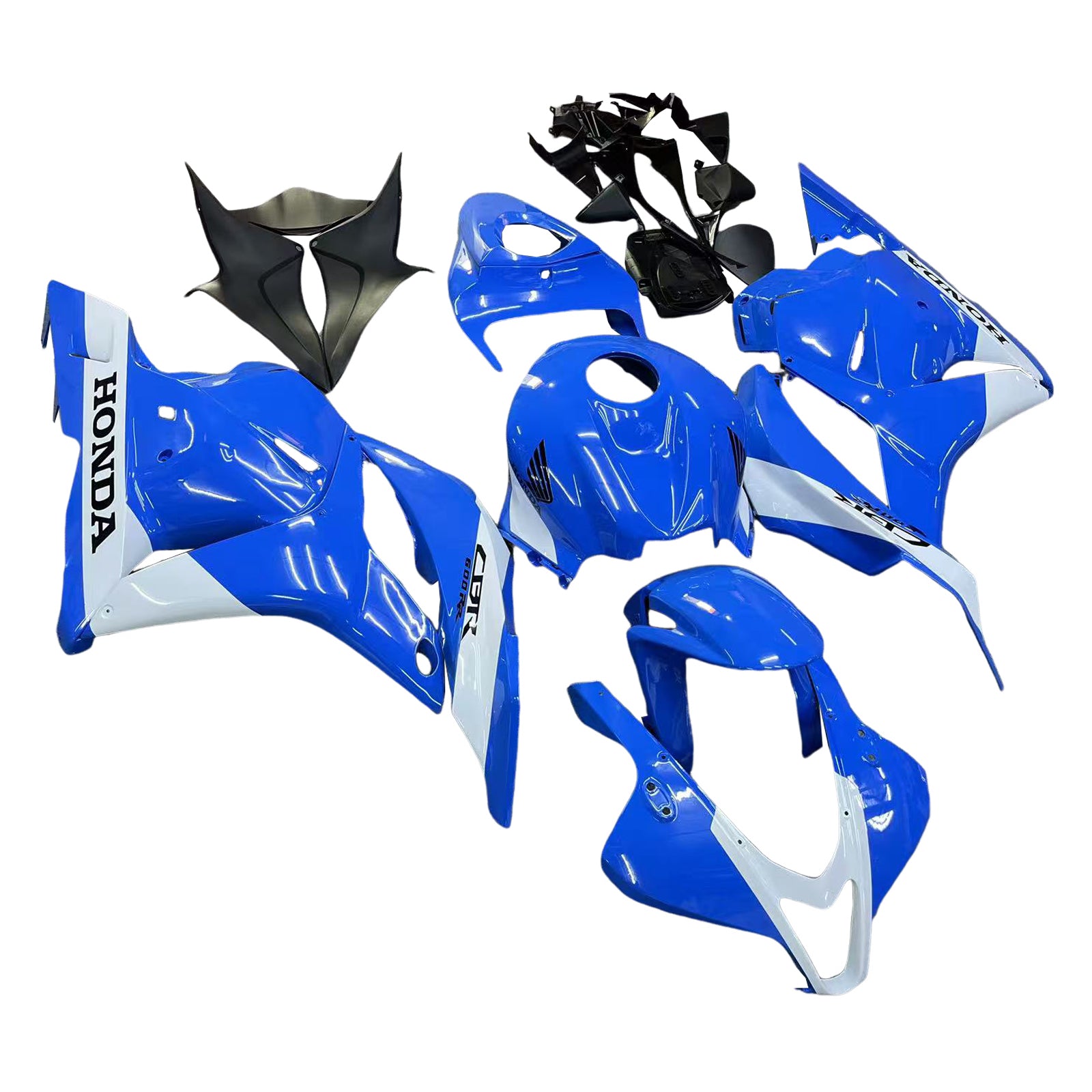 Amotopart 2009-2012 Honda CBR600RR Blue White Fairing Kit