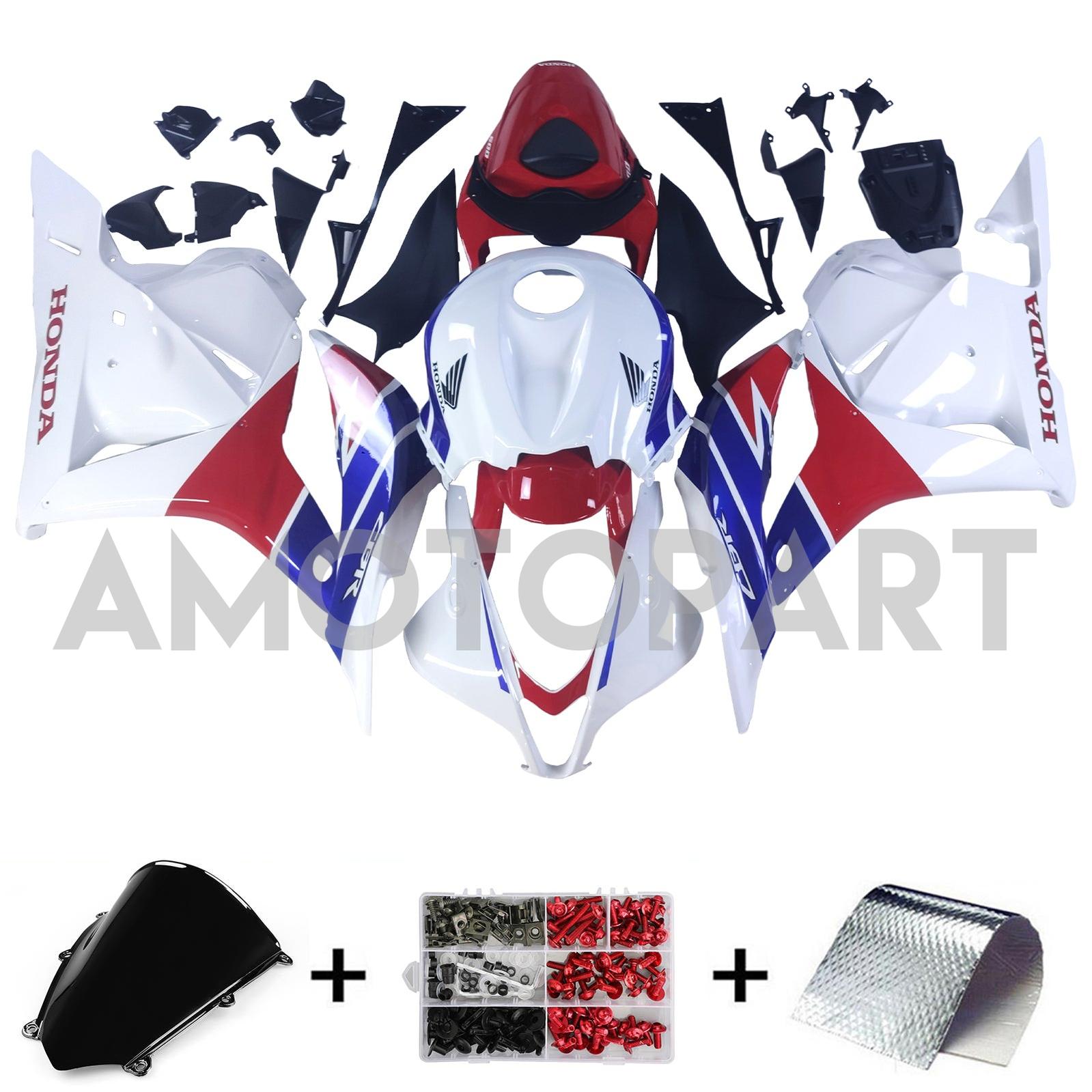 Amotopart 2009-2012 Honda CBR600RR Blue Red White Fairing Kit
