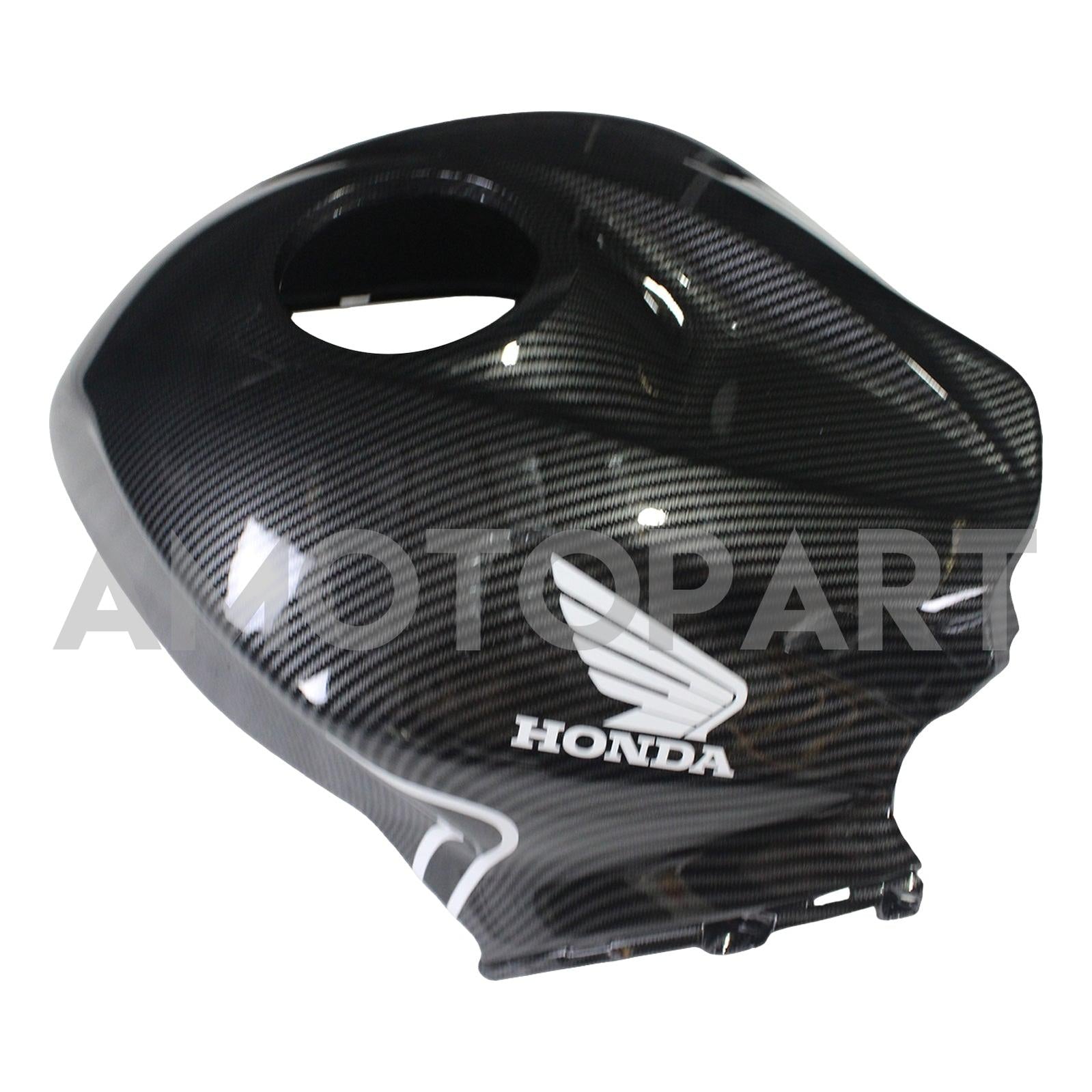 Amotopart 2009-2012 Honda CBR600RR Carbon Fiber Black White Letter Fairing Kit