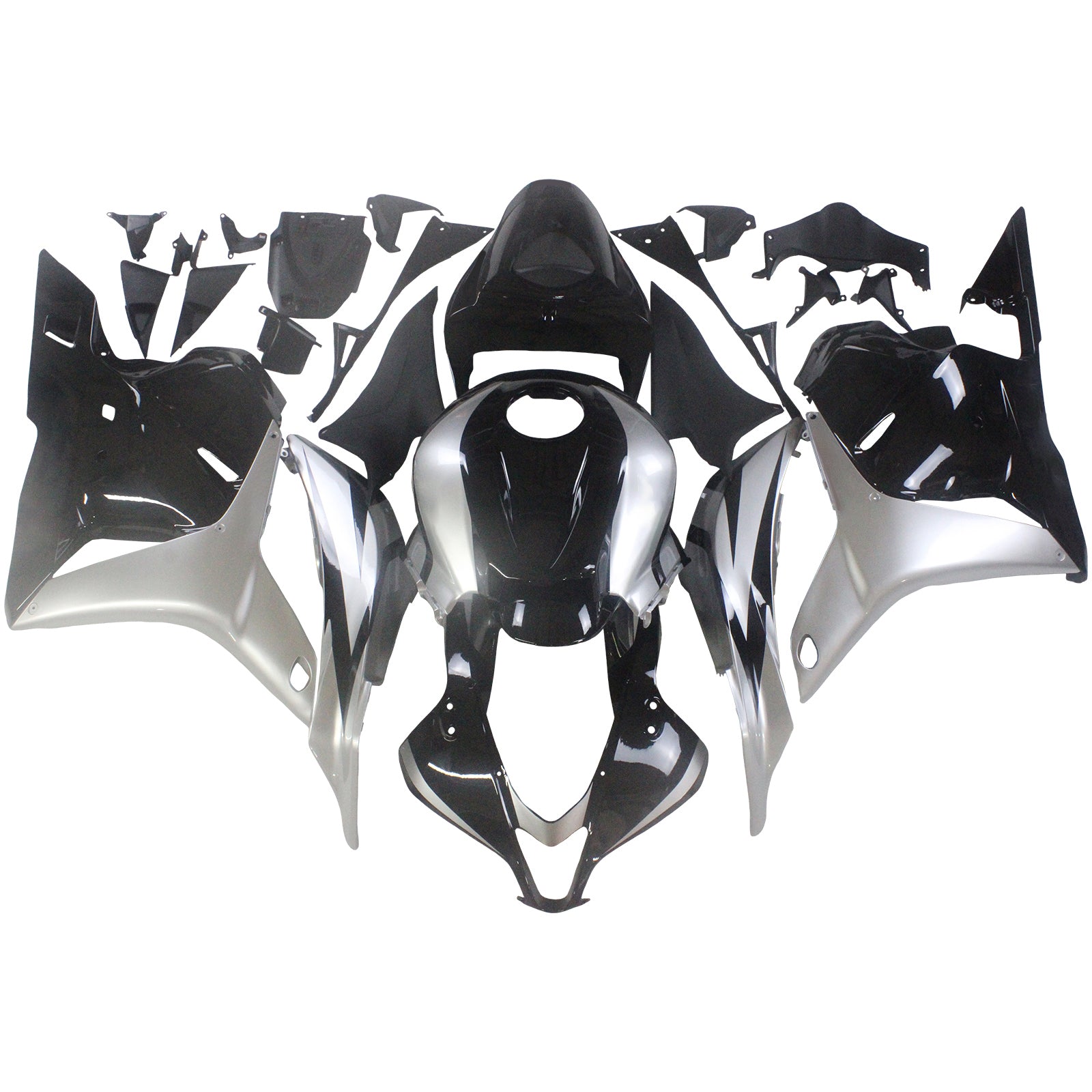 Amotopart 2009-2012 Honda CBR600RR Black Grey Fairing Kit