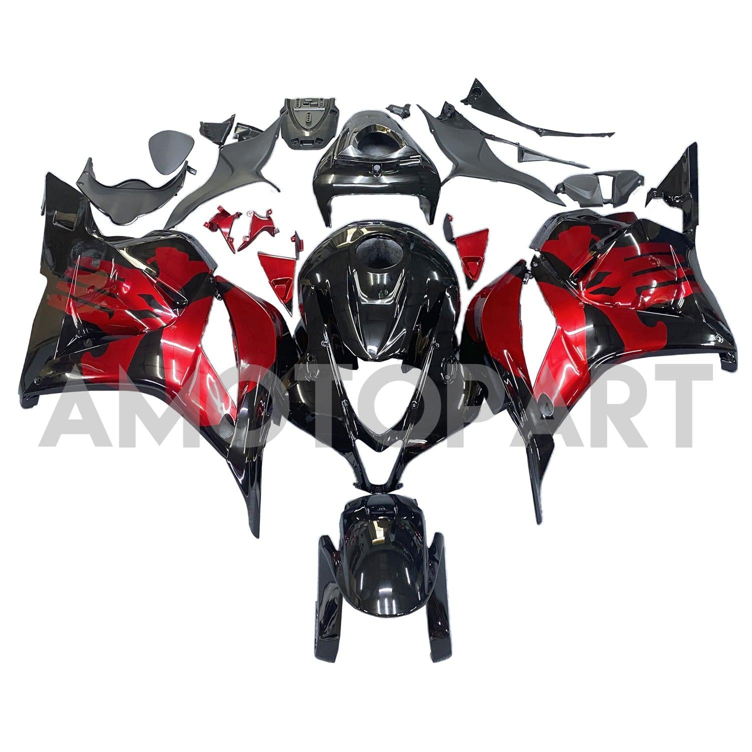 Amotopart 2009-2012 Honda CBR600RR Red & Black Fairing Kit