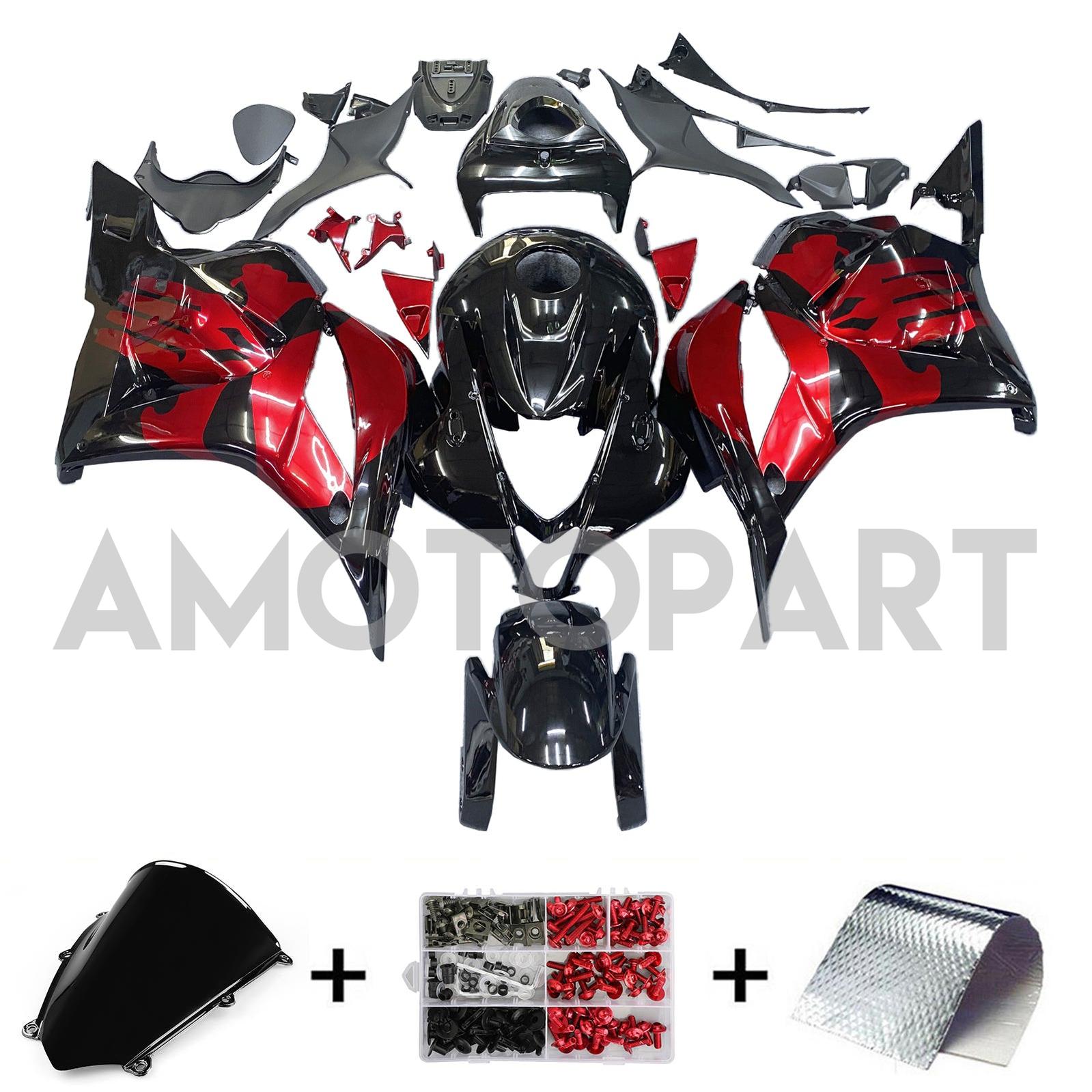 Amotopart 2009-2012 Honda CBR600RR Red&Black Fairing Kit