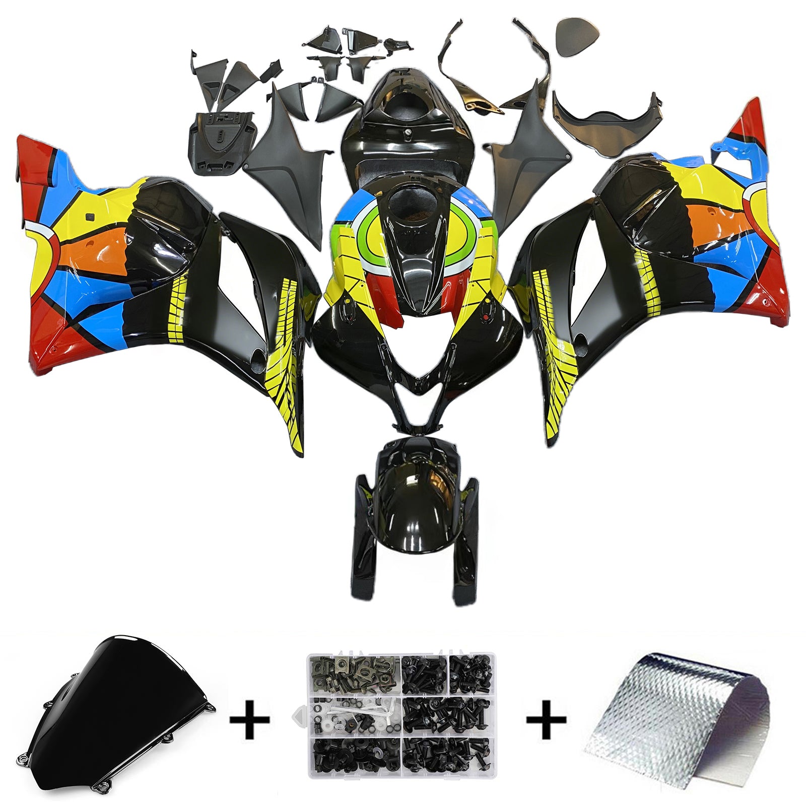 Amotopart 2009-2012 Honda CBR600RR Multicolor Fairing Kit
