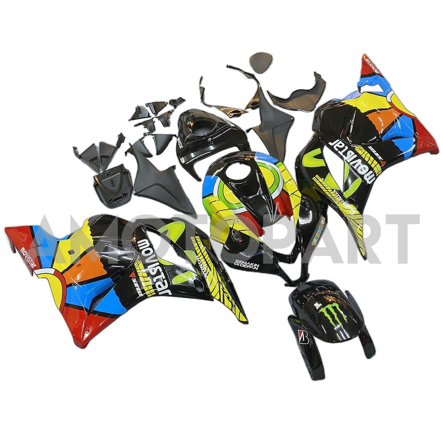Amotopart 2009-2012 Honda CBR600RR Multicolor Fairing Kit