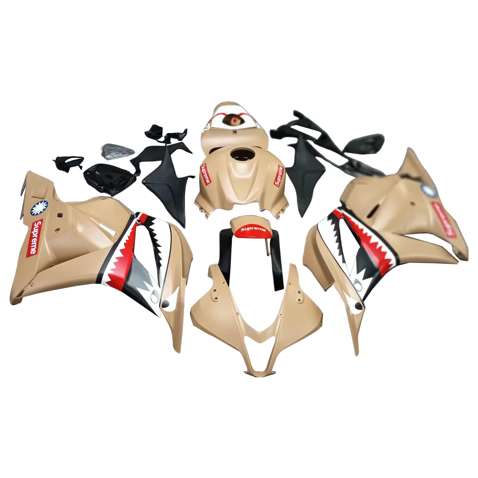 Kit carena Amotopart 2009-2012 Honda CBR600RR marrone nero