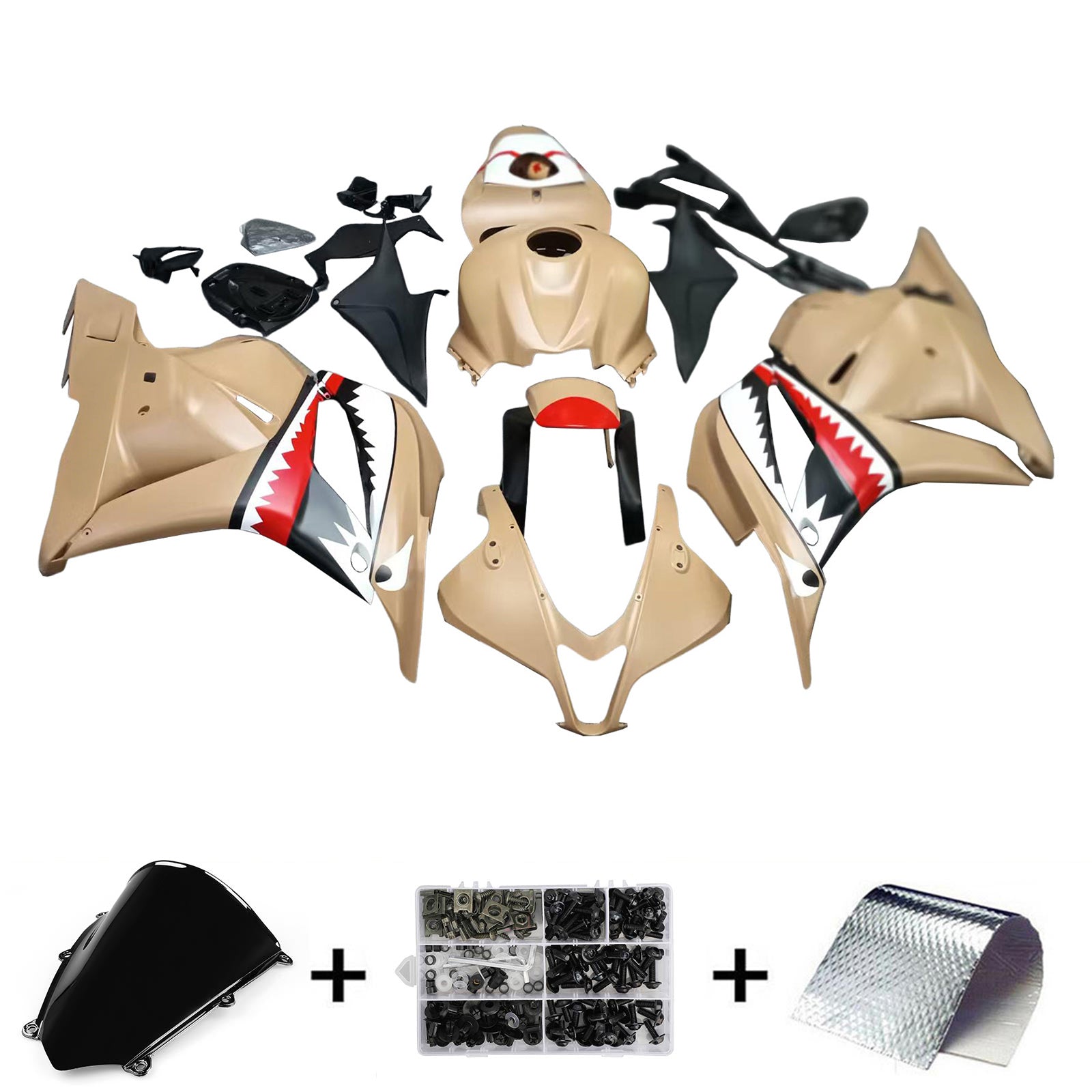 Amotopart 2009-2012 Honda CBR600RR Brown Black Fairing Kit