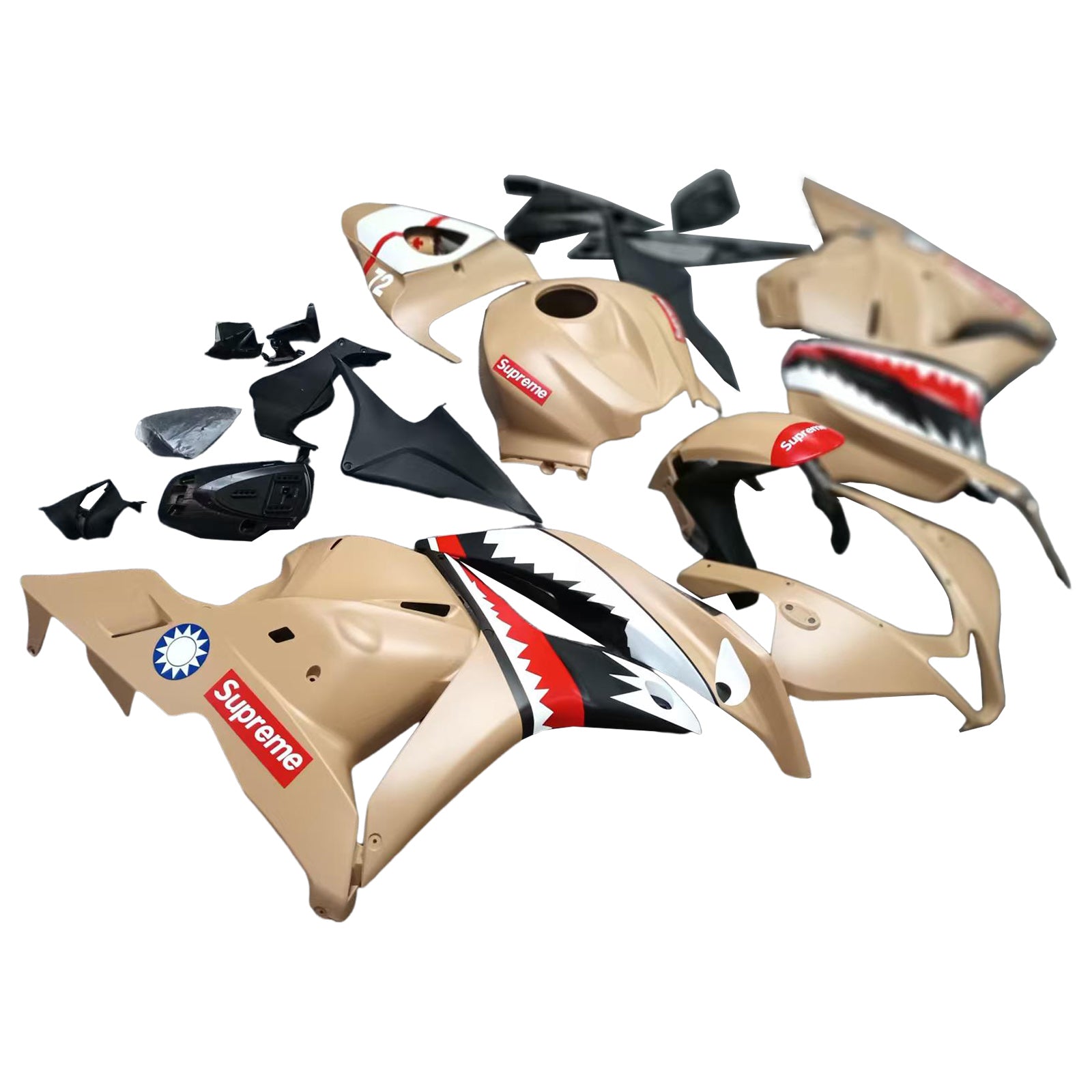 Kit carena Amotopart 2009-2012 Honda CBR600RR marrone nero