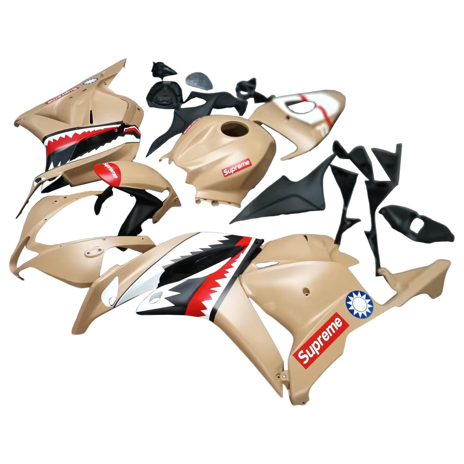 Kit carena Amotopart 2009-2012 Honda CBR600RR marrone nero