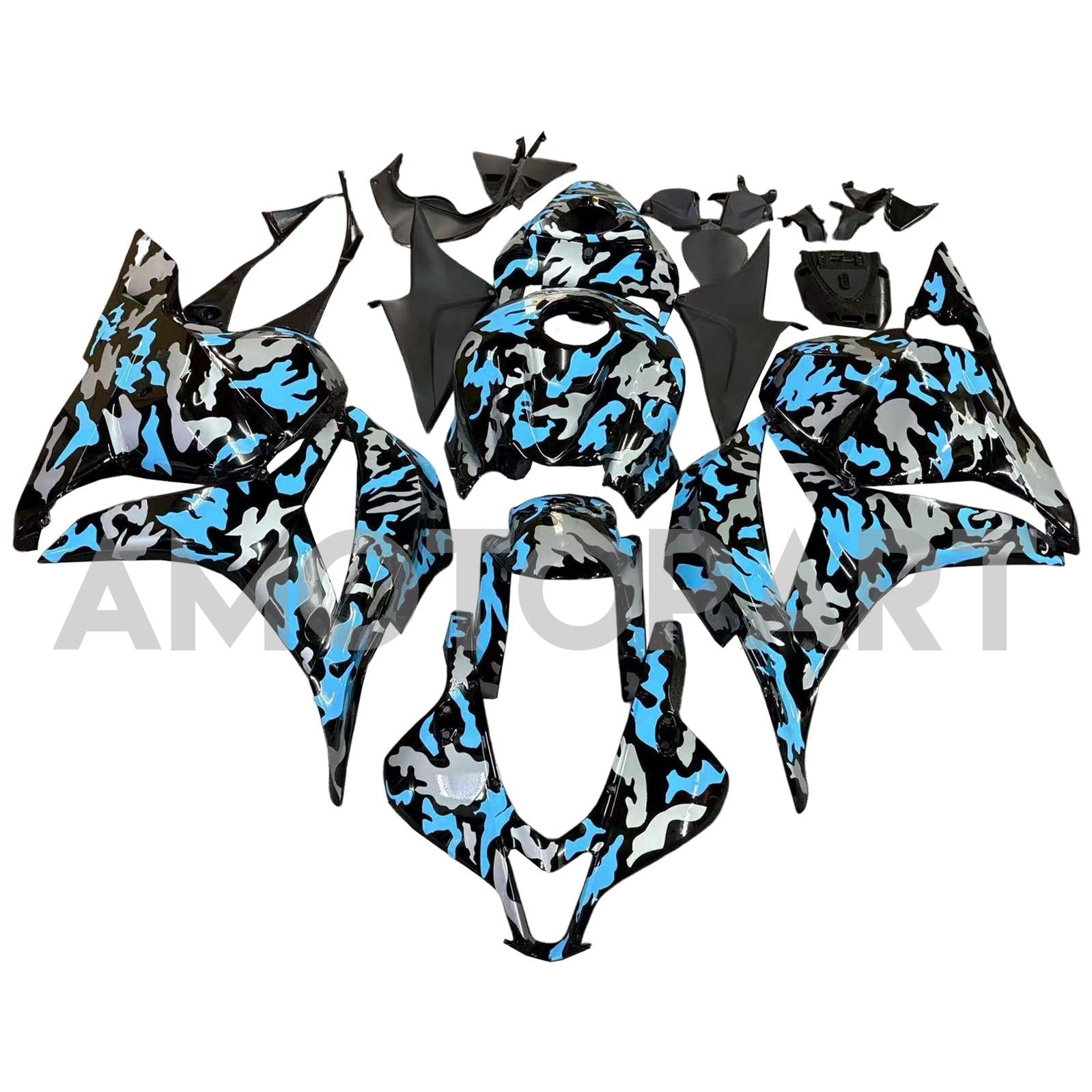 Amotopart 2009-2012 Honda CBR600RR Black Blue Gray Fairing Kit
