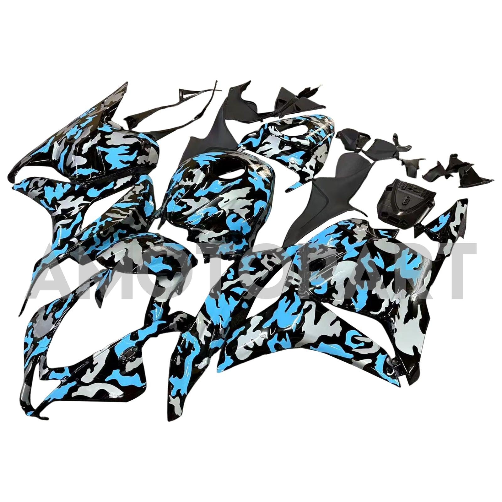 Amotopart 2009-2012 Honda CBR600RR Black Blue Gray Fairing Kit