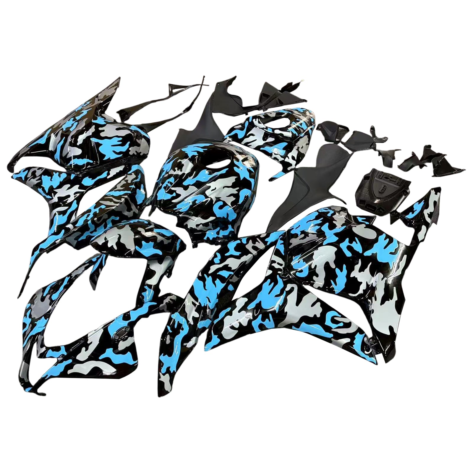 Amotopart 2009-2012 Honda CBR600RR Black Blue Gray Fairing Kit