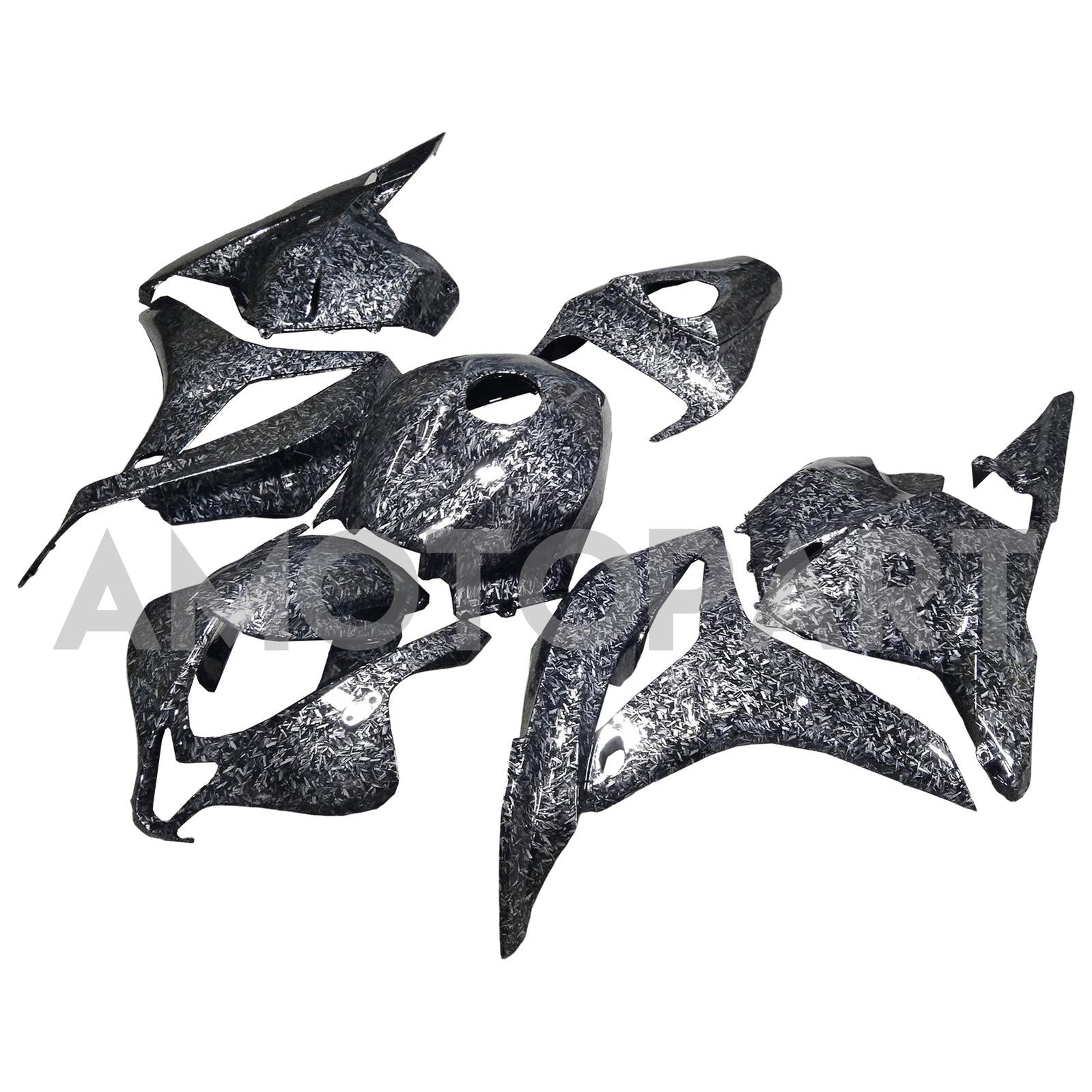 Amotopart 2009-2012 Honda CBR600RR Forged Carbon Fiber Patterns Fairing Kit