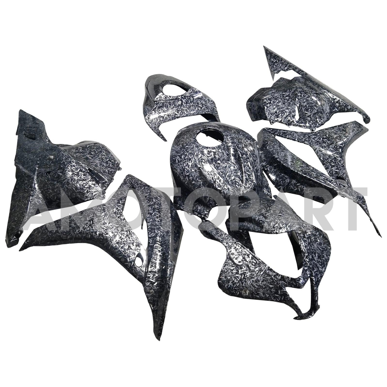 Amotopart 2009-2012 Honda CBR600RR Forged Carbon Fiber Patterns Fairing Kit
