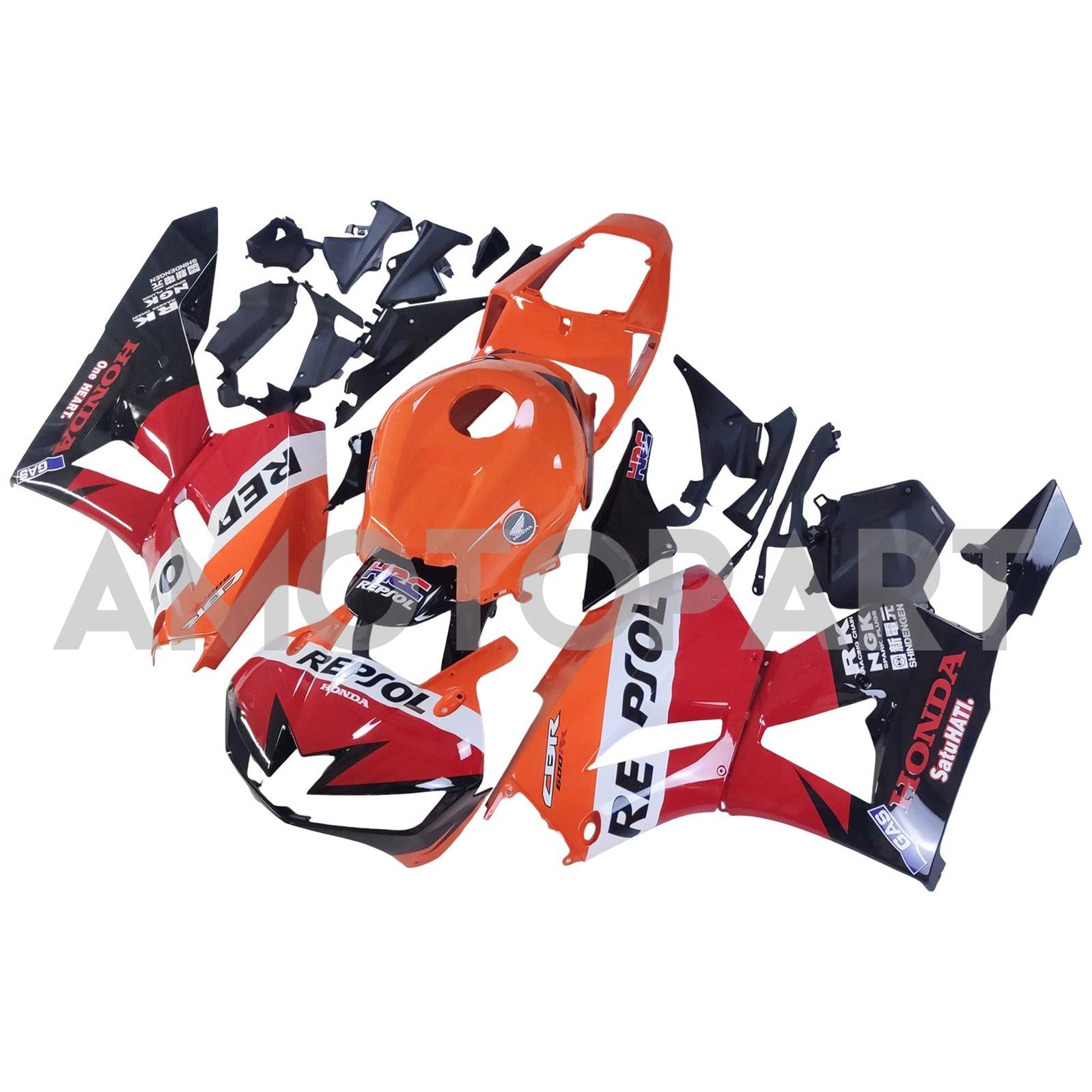 アモトパート13-25 US版 & 13-23 ヨーロッパ仕様 ホンダ CBR600RR フェアリング マルチオレンジキット