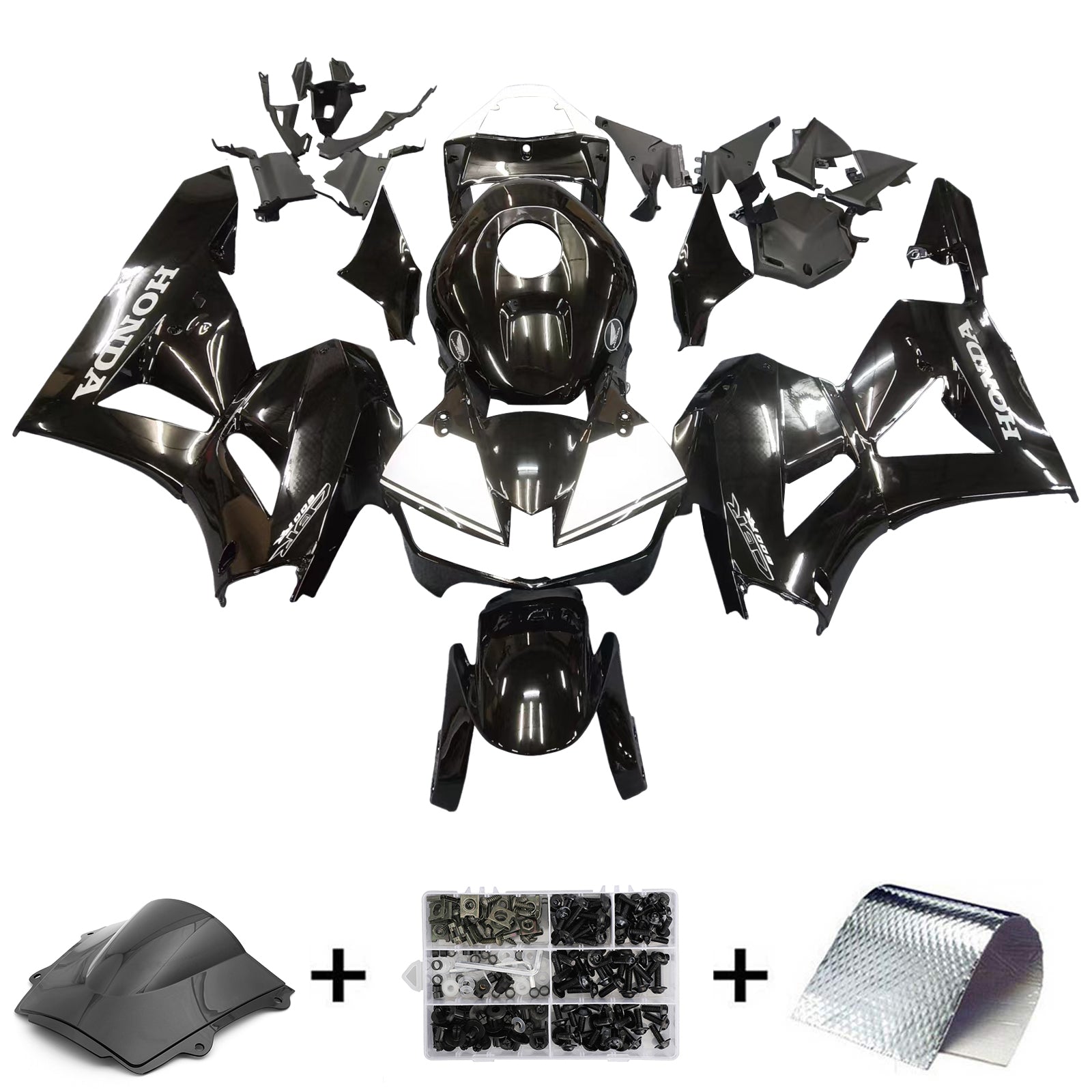 Amotopart 13-25 US ver. & 13-23 European ver. Honda CBR600RR Fairing G-Black Kit