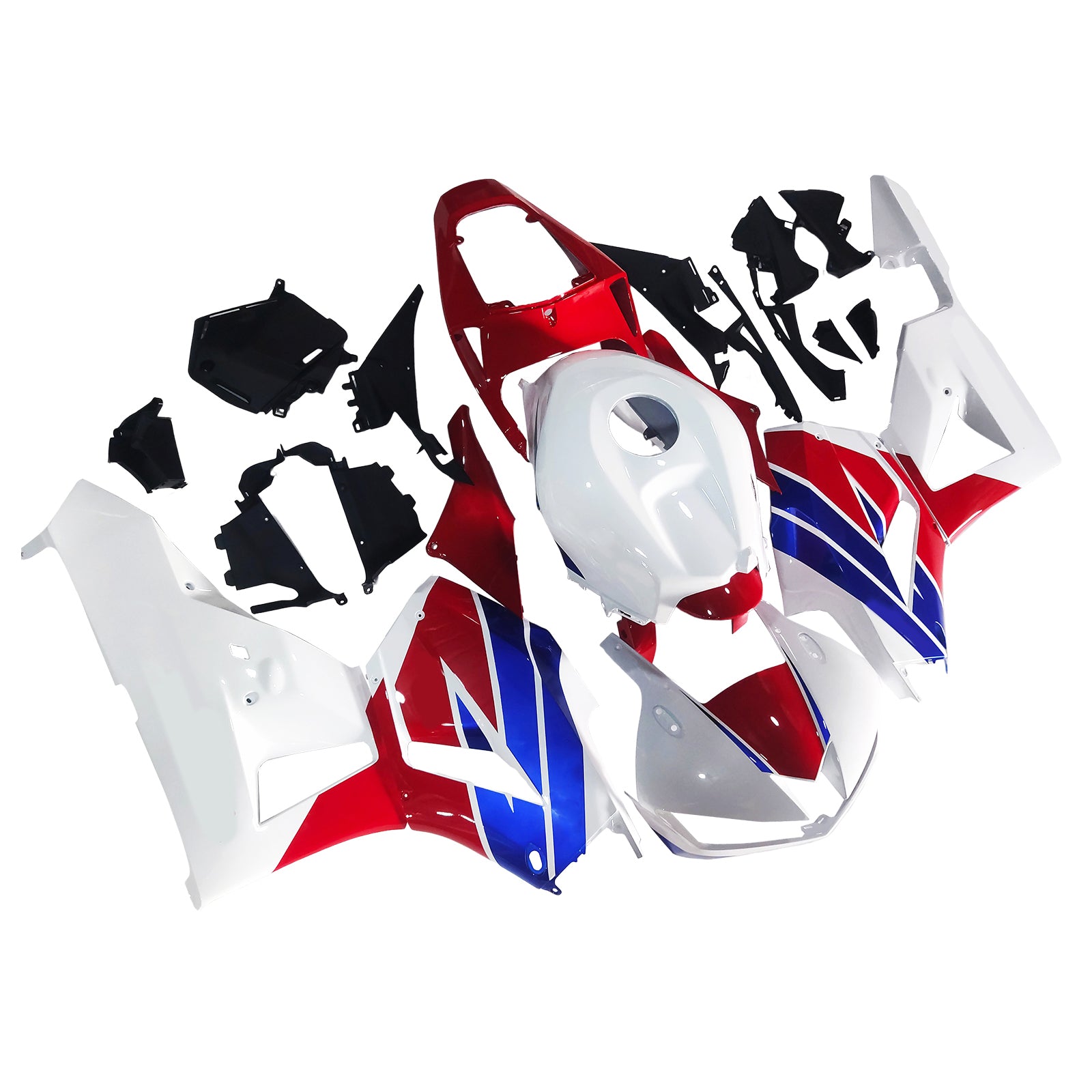 Amotopart 13-25 wersja US. & 13-23 Wersja europejska Honda CBR600 Fairing Red&Zestaw Blue Style2