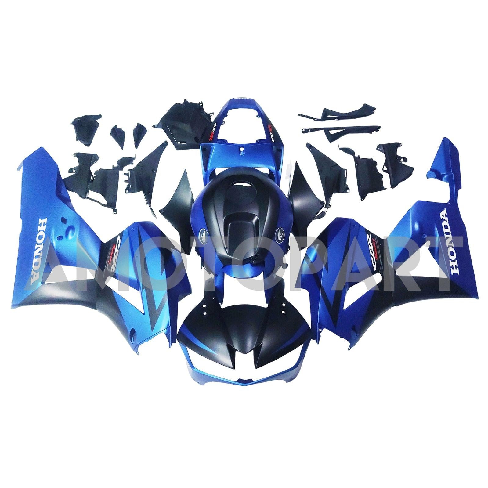 Amotopart 13-26 US ver. & 13-23 European ver. Honda CBR600 Fairing Blue&Matte Black Kit