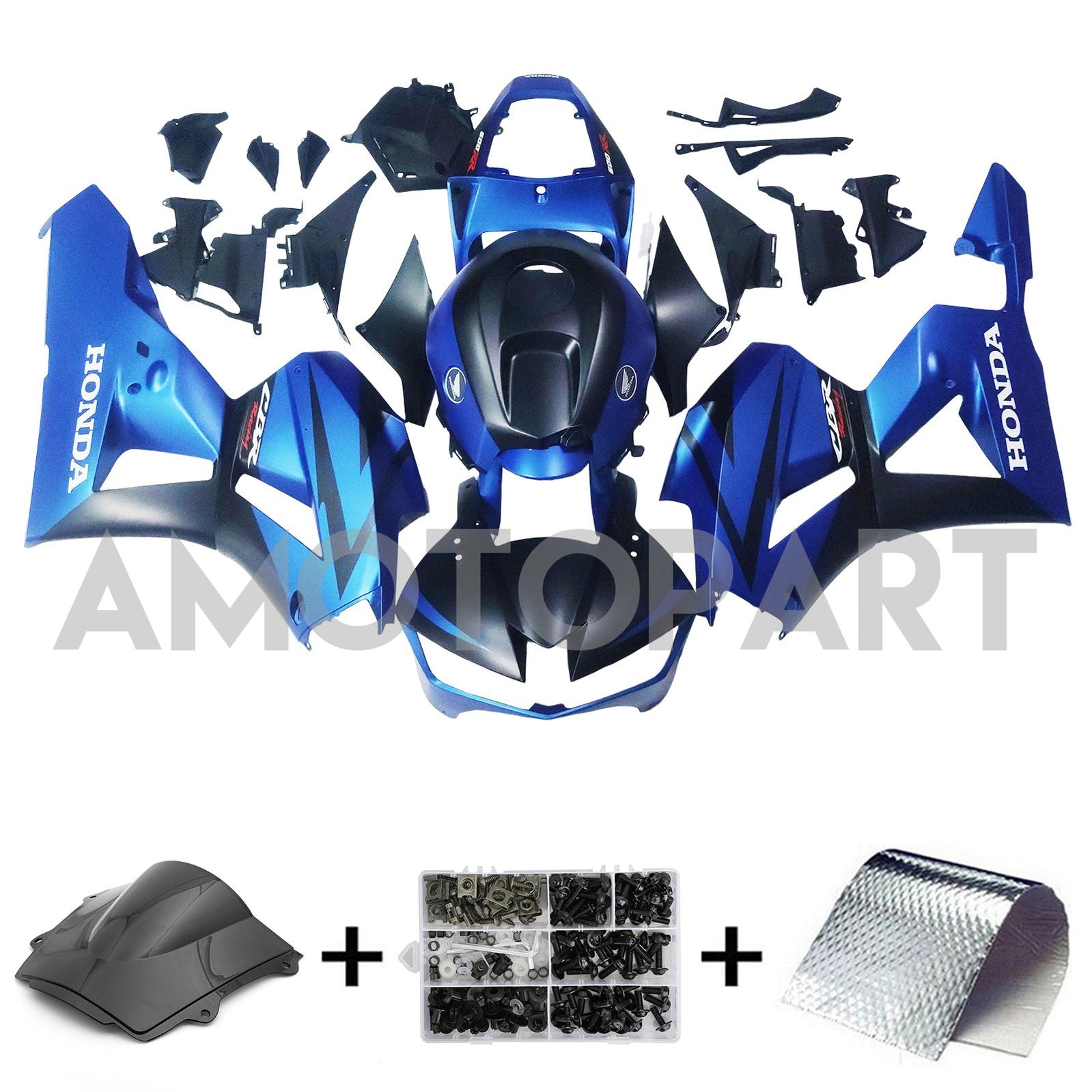 Amotopart 13-25 US ver. & 13-23 European ver. Honda CBR600 Fairing Blue&Matte Black Kit