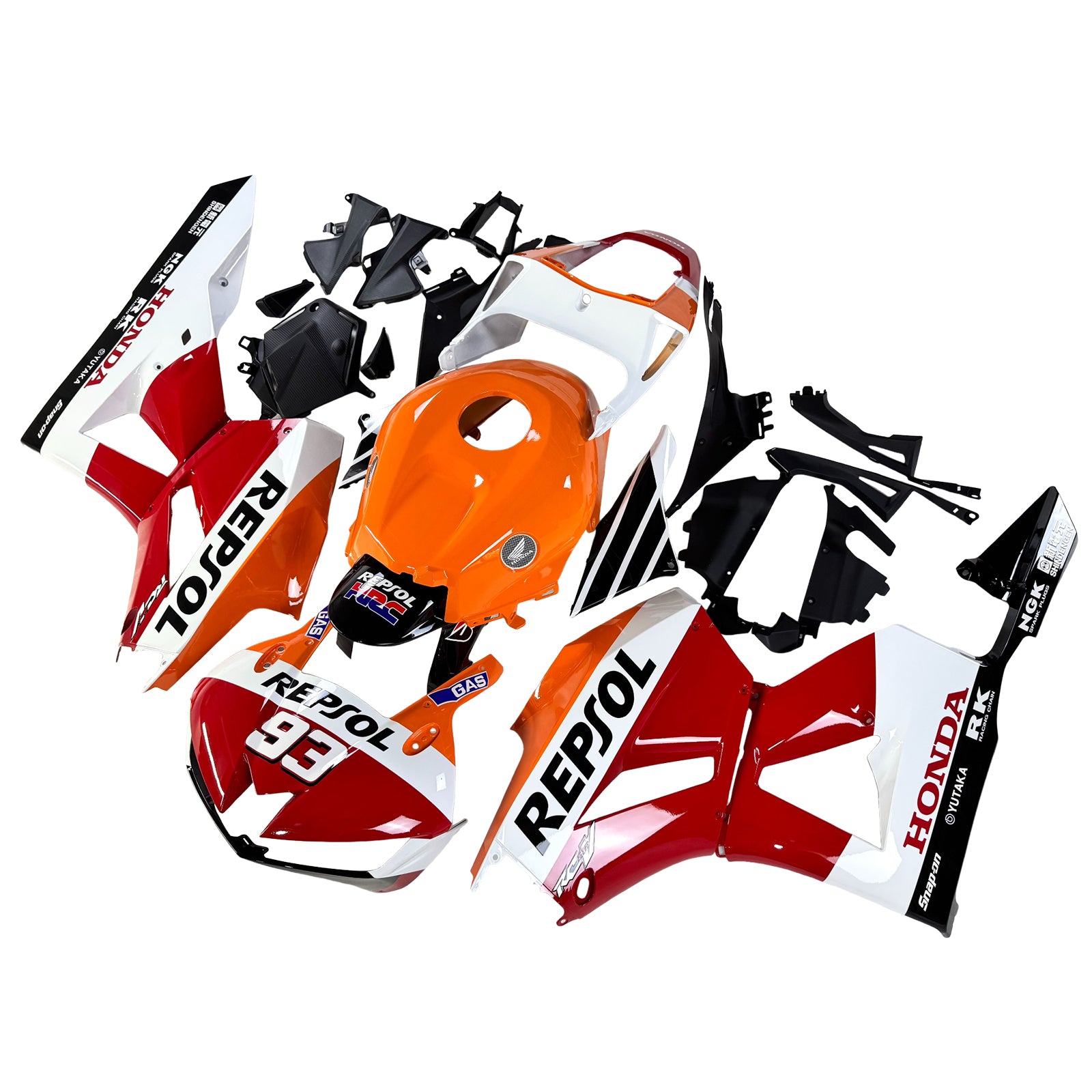 Amotopart 2013-2020 Honda CBR600 Fairing Red & Orange Repjol Kit