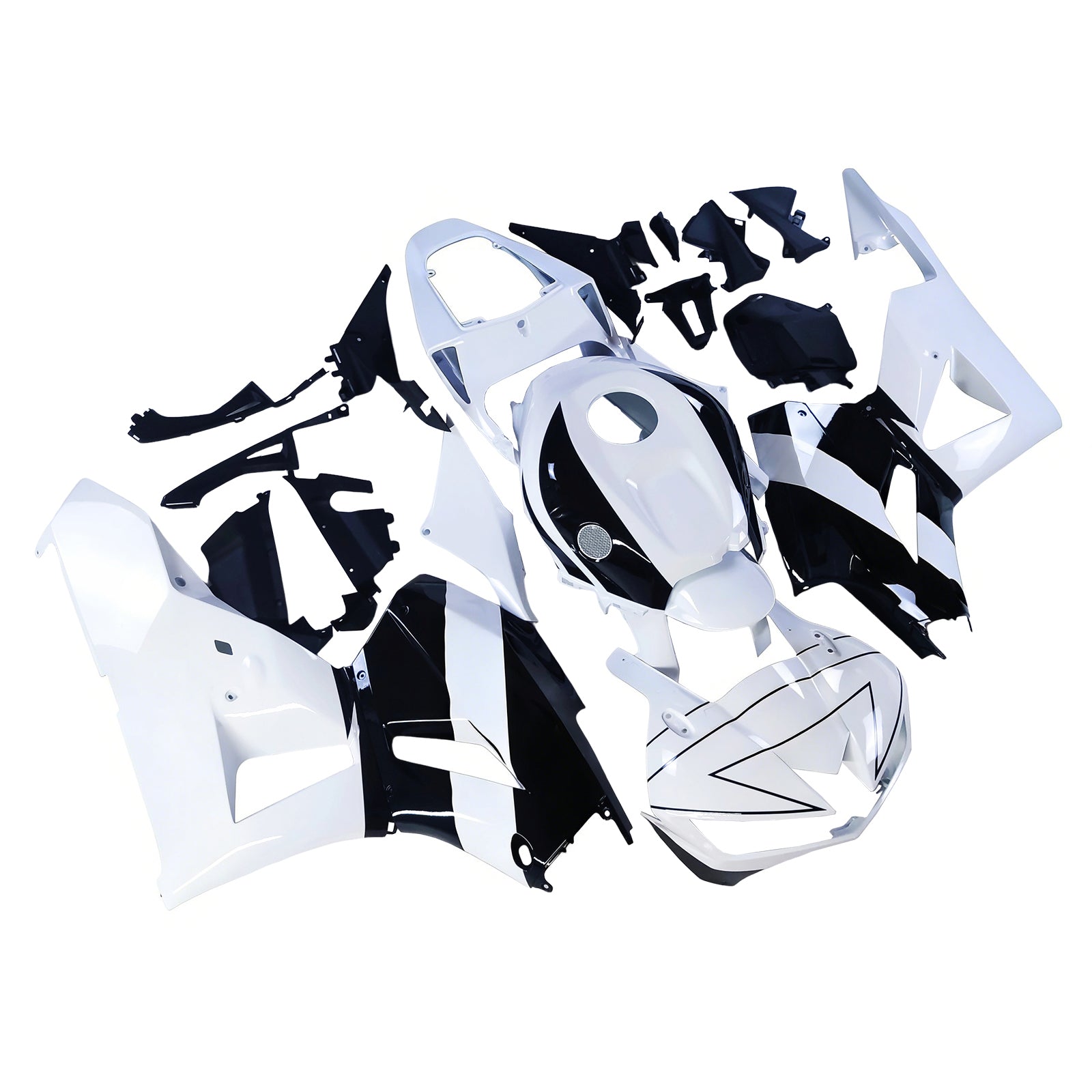 Amotopart 13-25 wersja US. & 13-23 Wersja europejska Honda CBR600 Owiewka biała&Czarny zestaw Repjol