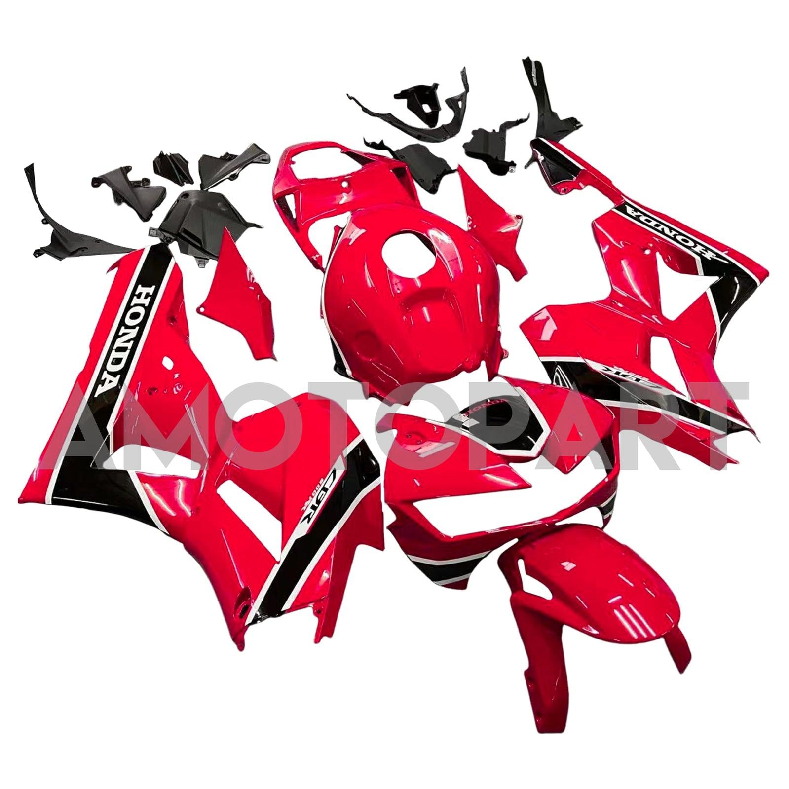 Amotopart 13-25 US ver. & 13-23 Europäische Version Honda CBR600 Verkleidung Rot&Schwarzes Style3-Set